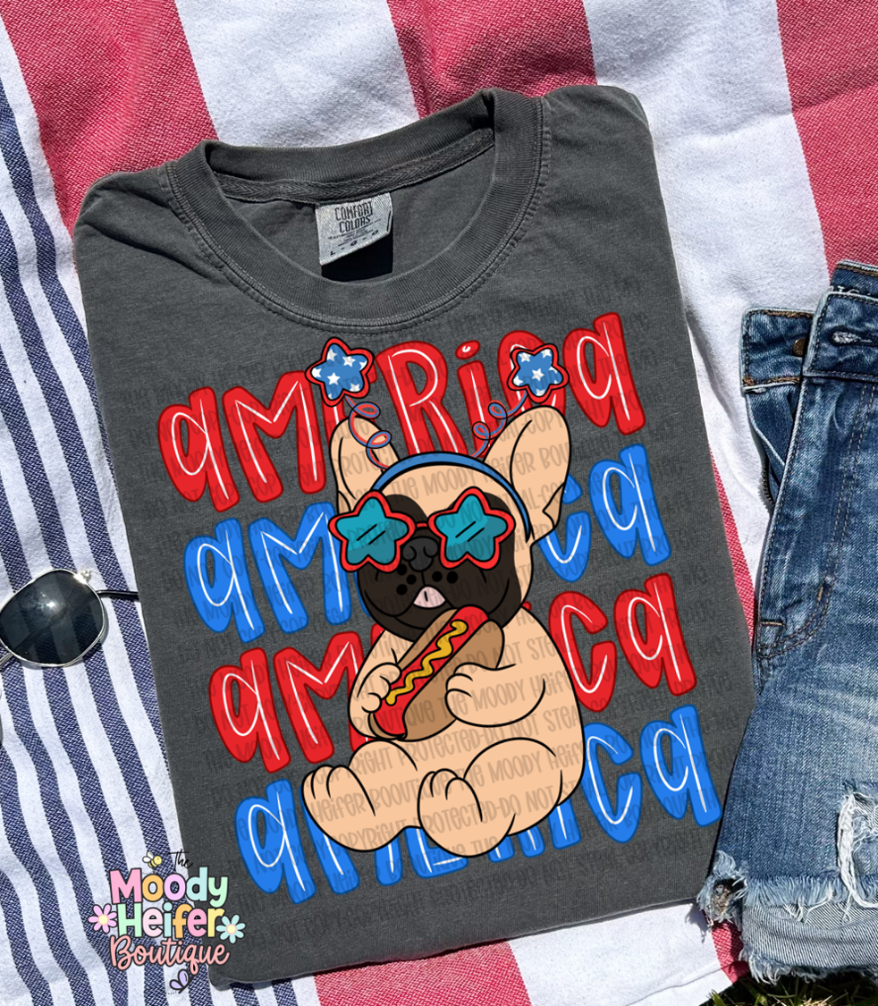 America Frenchie Comfort Colors Shirt