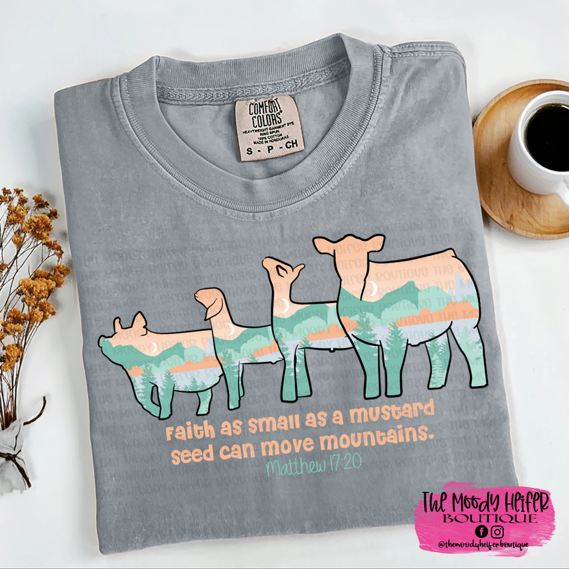 Faith of a Mustard Seed Livestock Comfort Colors Shirt