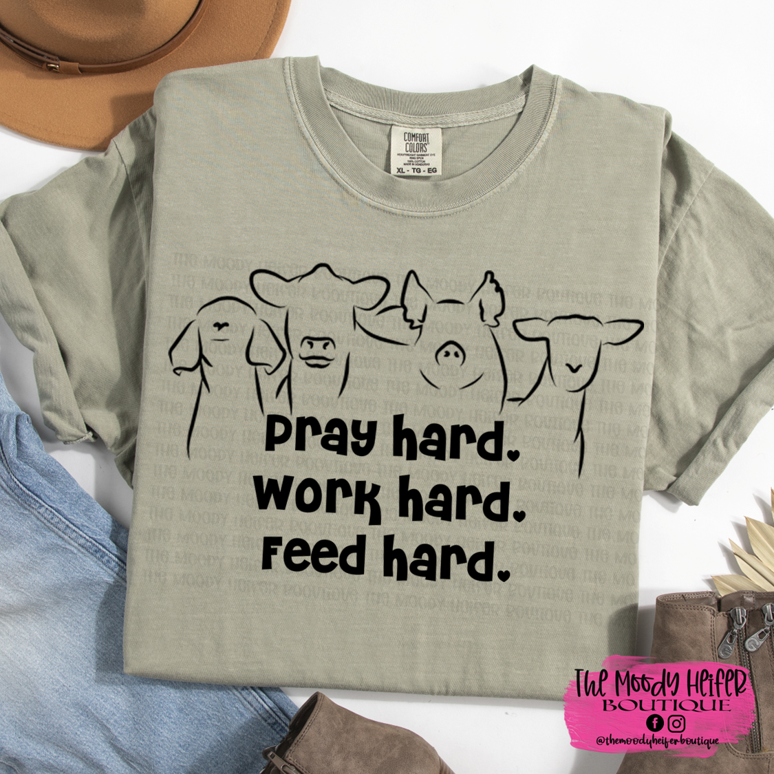 Feed More, Pray More Livestock Comfort Colors Shirt