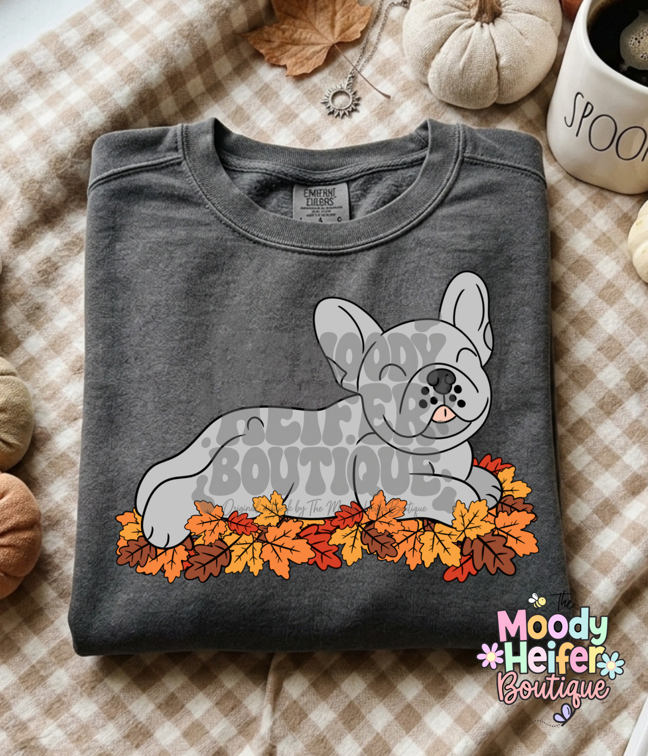 Fallin' Leaves Frenchie Comfort Colors Shirt