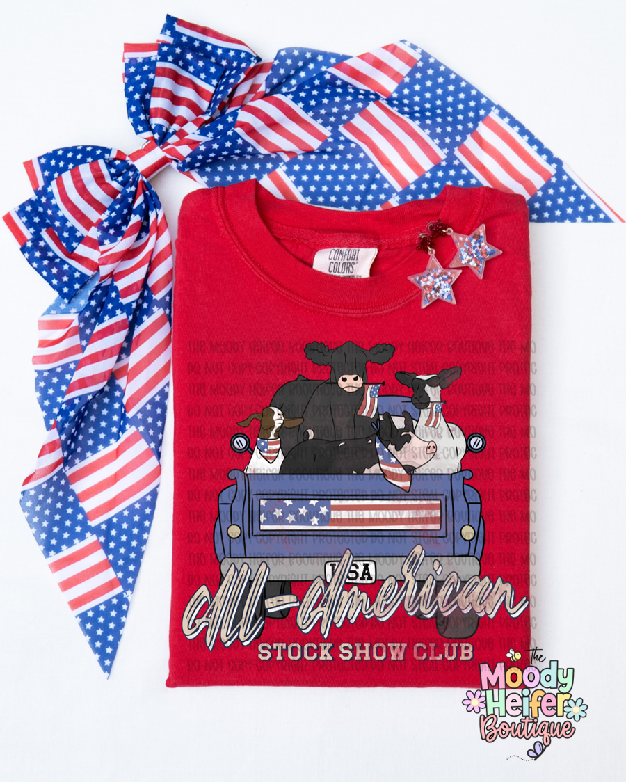 All American Stock Show Club Comfort Colors Shirt