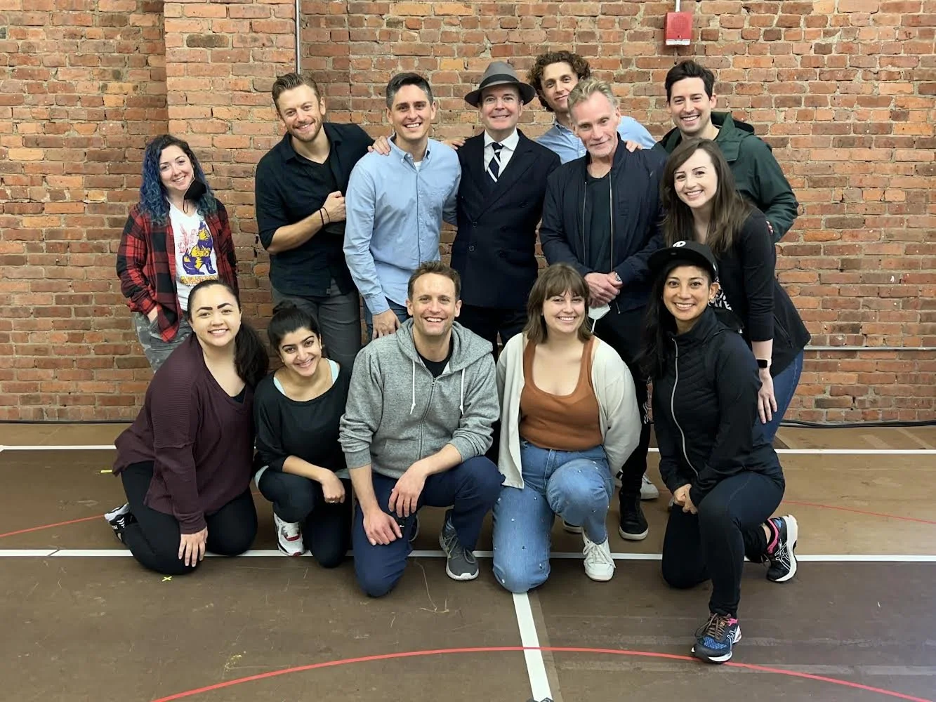 A Christmas Carol Cast and Team on the last day in the rehearsal studio