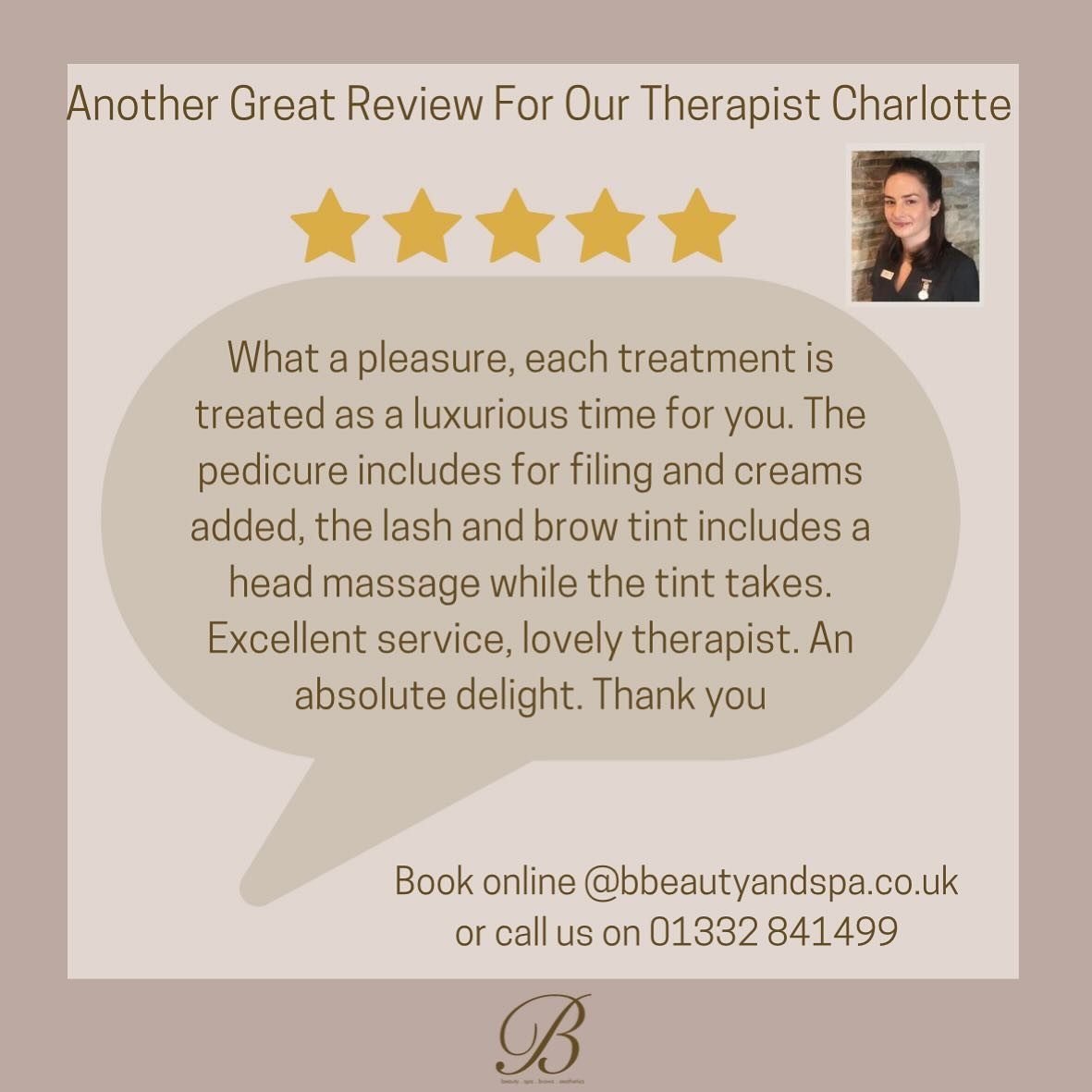 Another lovely review for your supervisor and senior therapist Charlotte 🤎🤎🤎