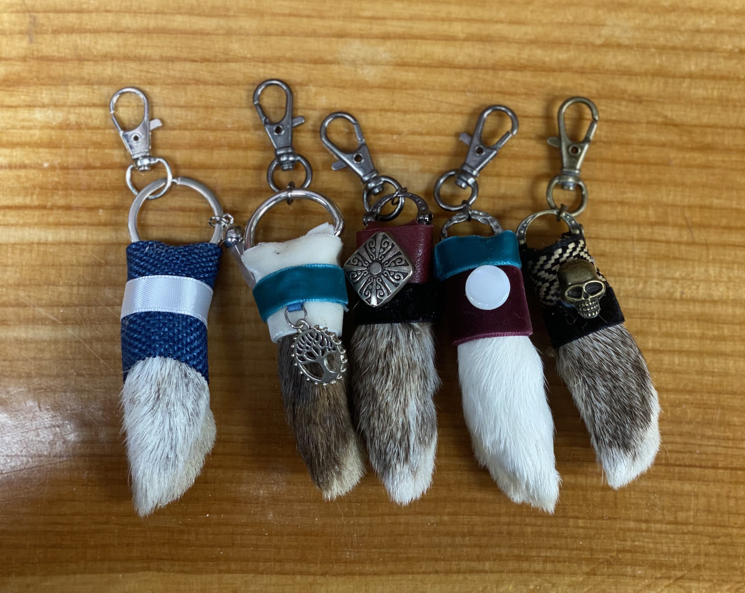 Lucky Rabbits Foot Keychain