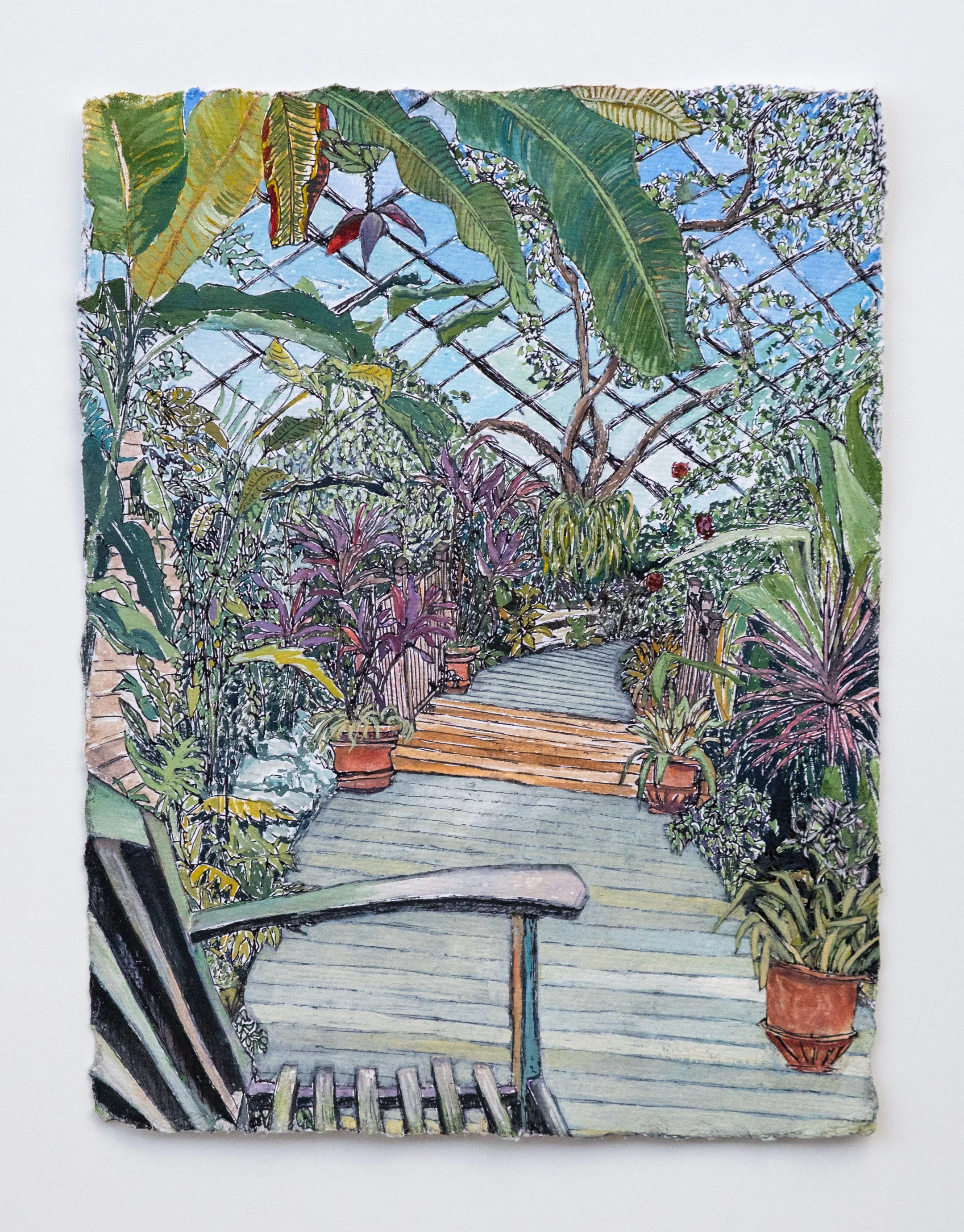Under the Banana Tree
12" x 9.25", mixed media on paper
Private Collection