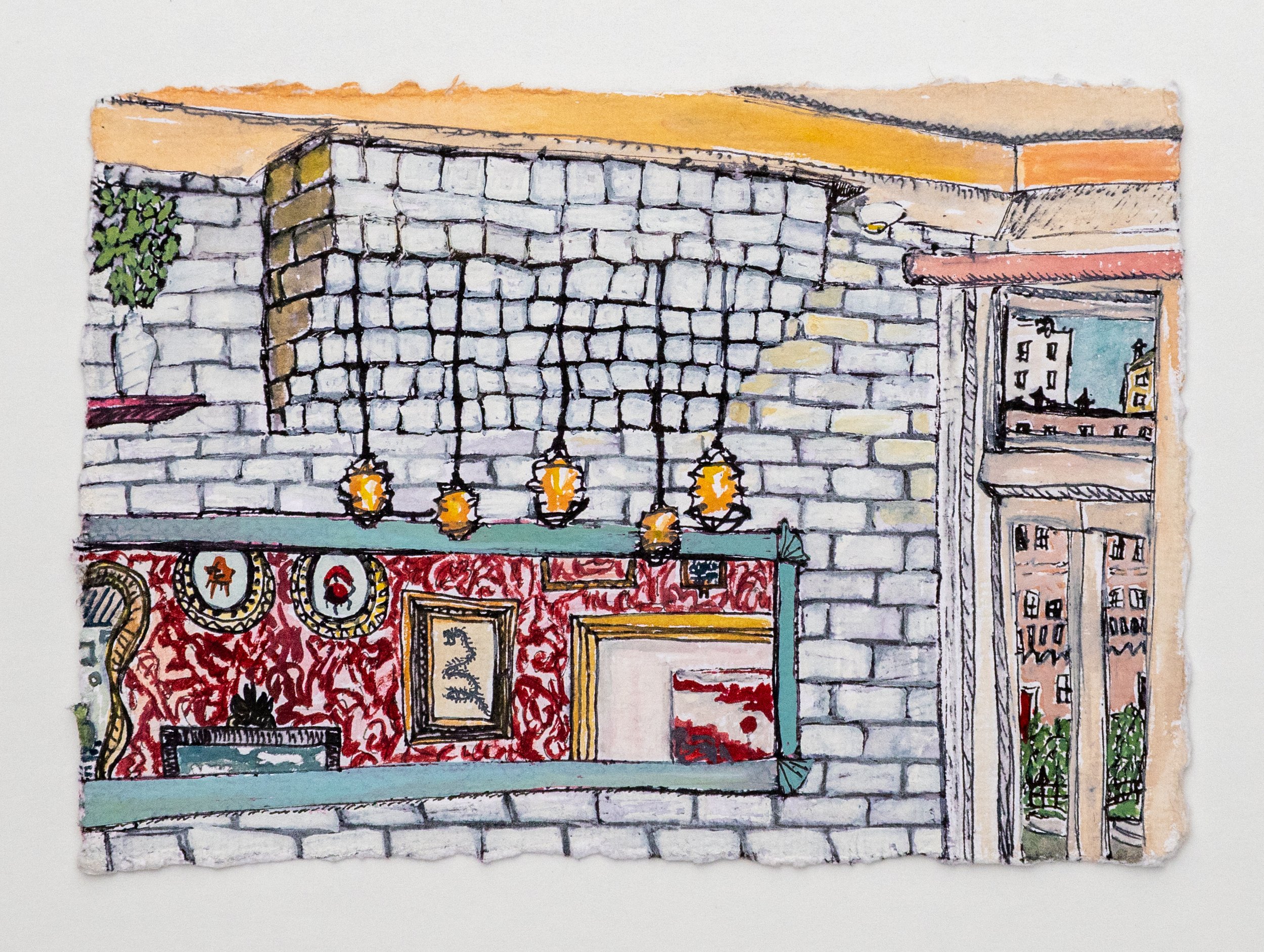 Urban Legends
7.25" x 5.25", mixed media on paper
