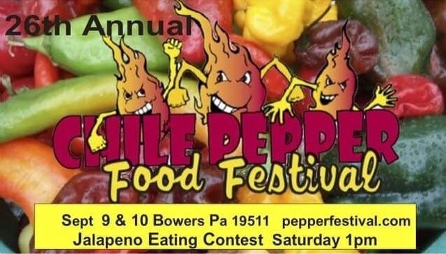 TLC's Half Baked Goods is back again this year for the 26th Annual Chili Pepper Festival in Bowers, Pa. This Friday &amp; Saturday, Sept. 9th &amp; 10th from 9a-6p, come check out the new addition to my bakery...a food trailer! Be sure to stop by to 