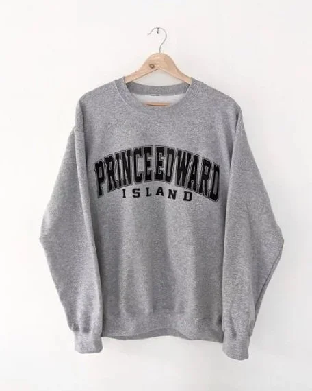 Prince Edward Island Sweatshirt, Black Printed