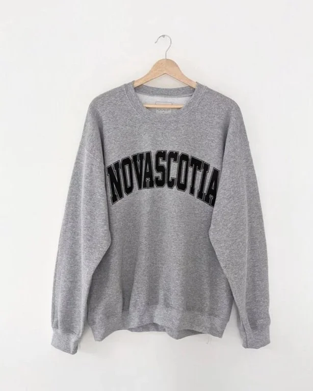 Nova Scotia Sweatshirt, Black Printed