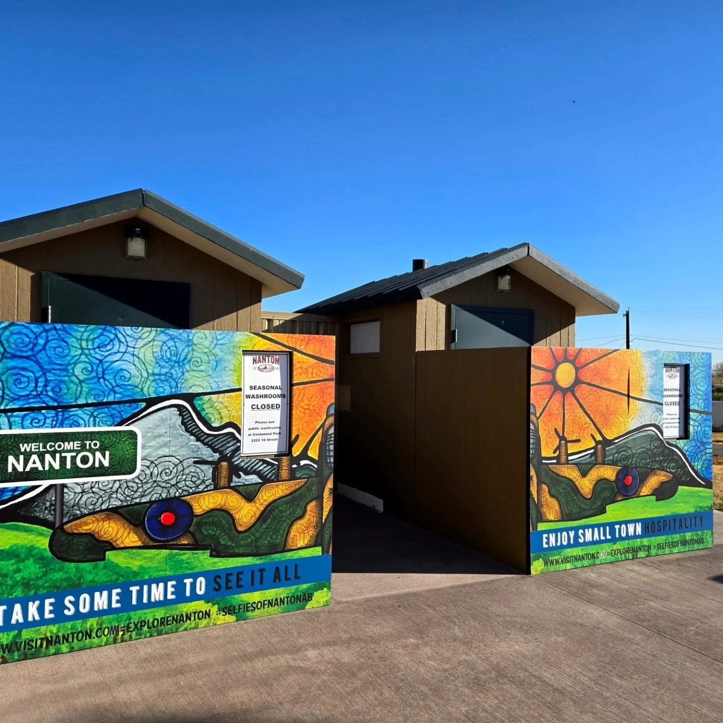 The public bathrooms on northbound Hwy 2 by the MacEwan School House Tourist Information Centre are now CLOSED for the season. The public washrooms on Hwy 2 South, at the Community Hall, are still open. 
#publicwashrooms #endofseason #closedforwinter