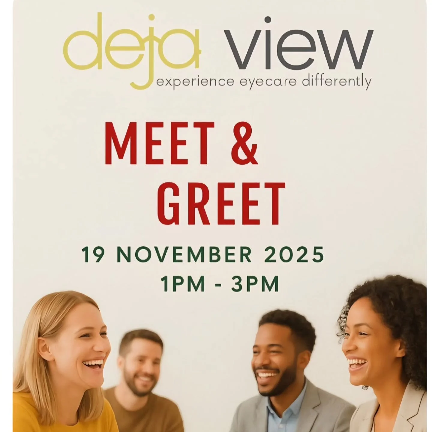 On Wednesday, Nov. 19th from 1 to 3 p.m., come to Deja View and meet the new Optometrist and new Owner, Dr Nathaniel Ederaro. There will be light refreshments They look forward to &quot;seeing&quot; everyone. 
#2025chambermember #newownership #newown