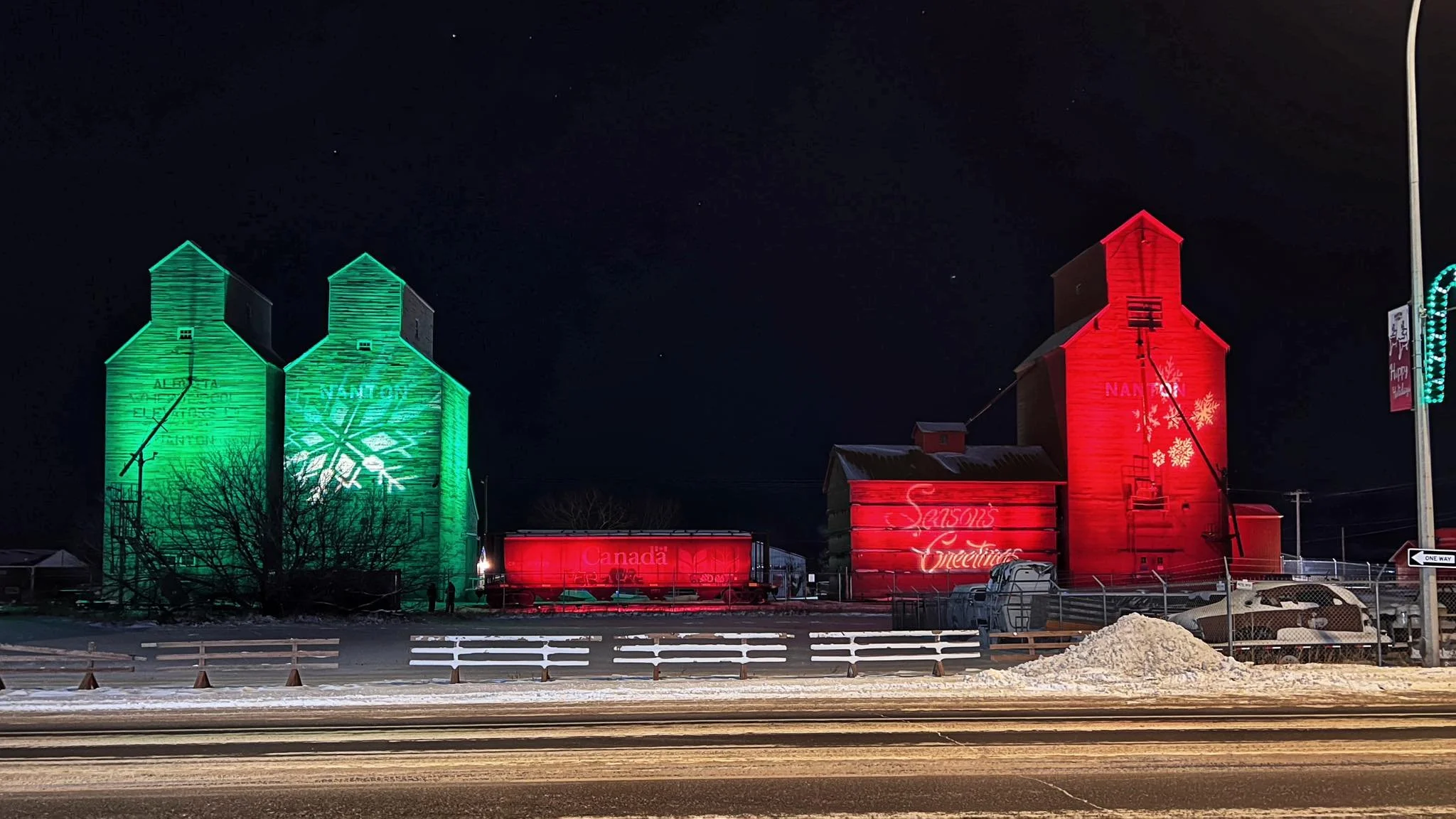 Tonight is the last night to see the @nanton_elevators gorgeous holiday lighting display before they start to switch over for the new year. Whether you're in town or from elsewhere, come out and have a look and stop in at some of the businesses that 