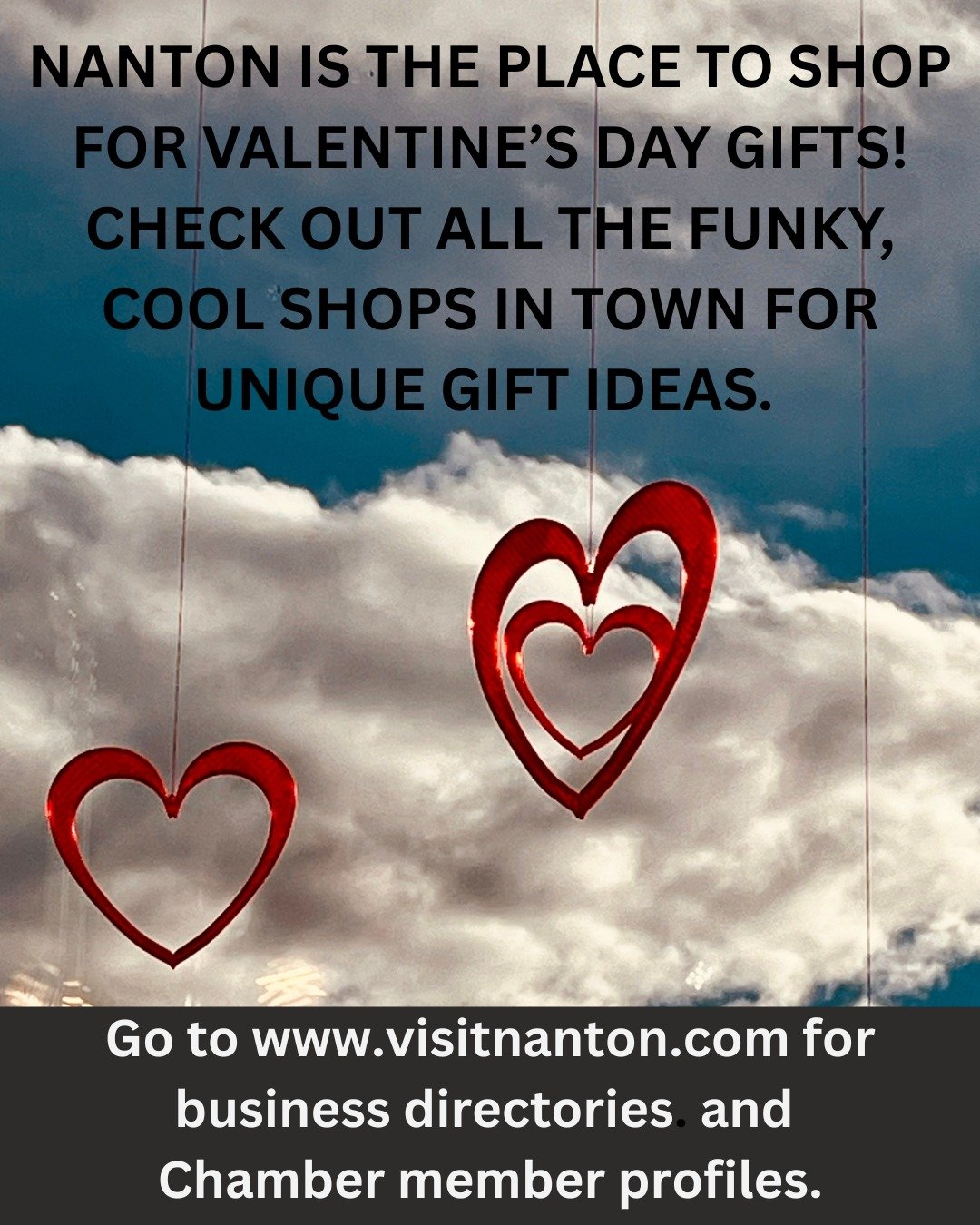 Valentine's Day is around the corner and there's no better place to shop for your sweetie than Nanton. There are lots of unique businesses in town that carry a fantastic assortment of great gifts. No battling the crowds at malls or fighting for parki