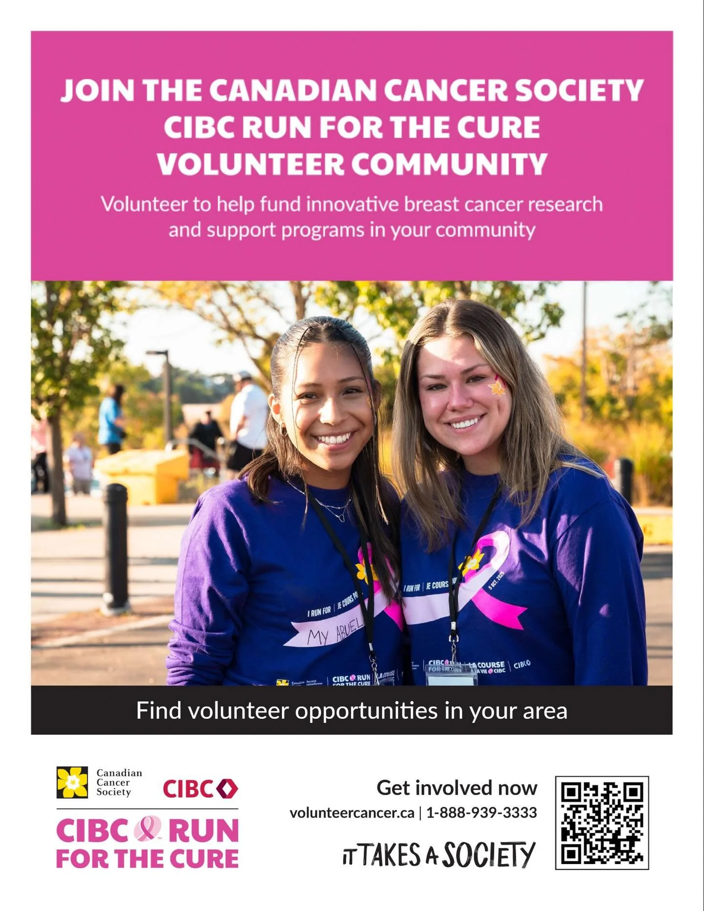 Our CIBC is looking for volunteers for the CIBC Run for the Cure! This incredible event helps fund breast cancer research and support programs for those who need it most.

If you&rsquo;ve been wanting to get involved locally, this is such a great opp