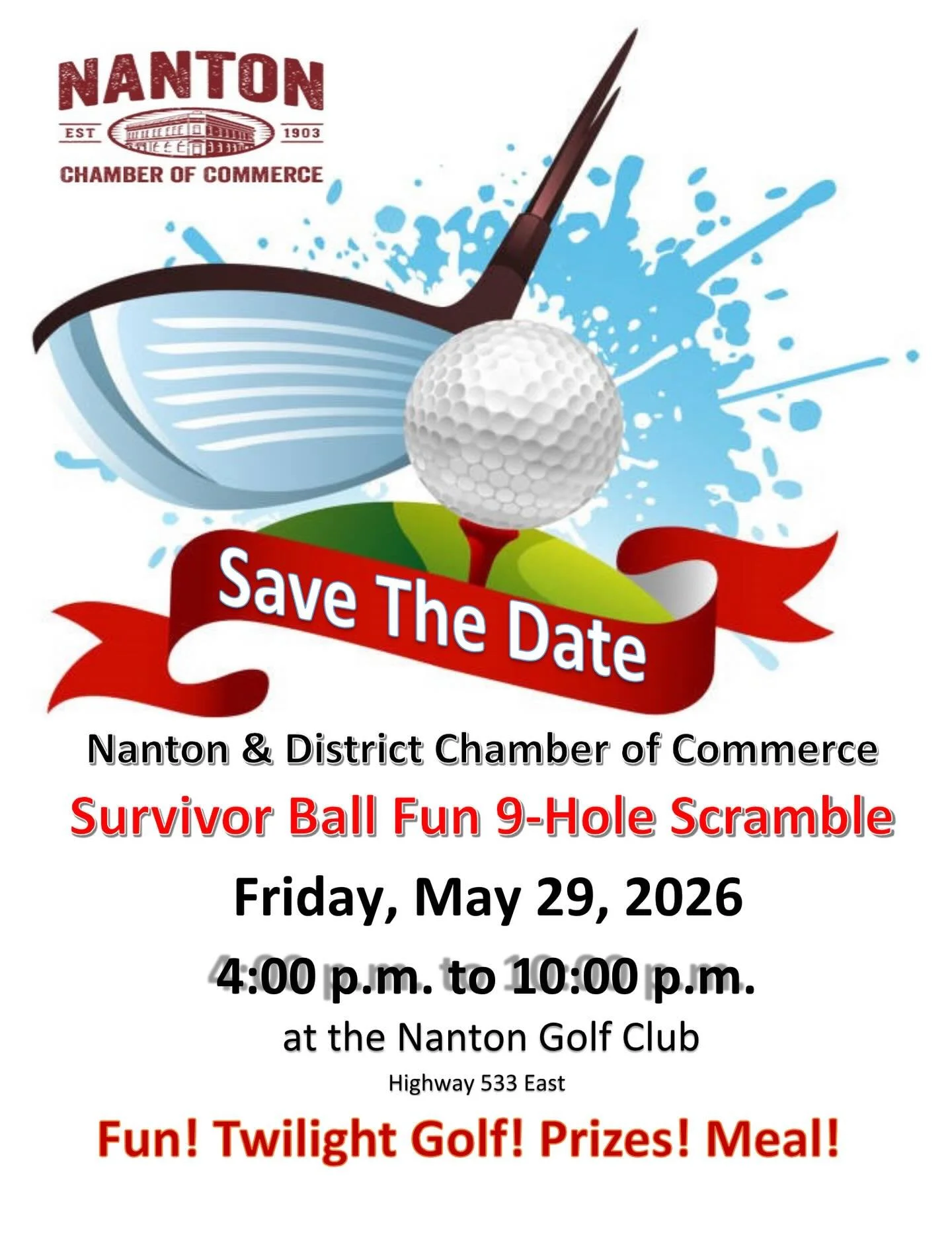 THIS is your sign to make plans for May 29th! 

We&rsquo;re bringing the FUN to the fairway with the Survivor Ball Fun 9-Hole Scramble and trust us, you&rsquo;re going to want in on this one!

📅 Friday, May 29, 2026
⏰ 4:00 PM &ndash; 10:00 PM
📍 Nan