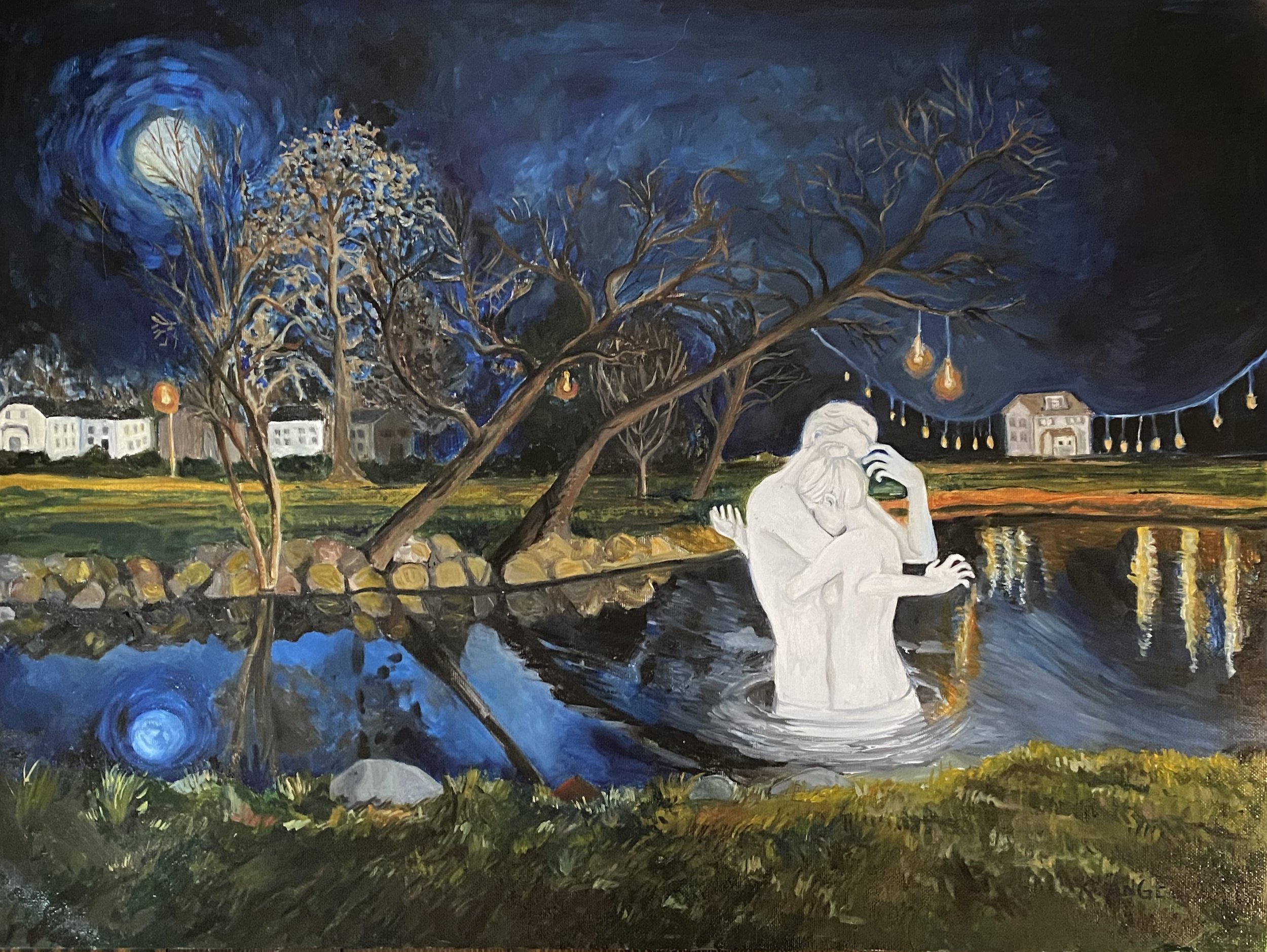 Long Goodbyes, Oil on Canvas, 16" x 20" 2021, $1700