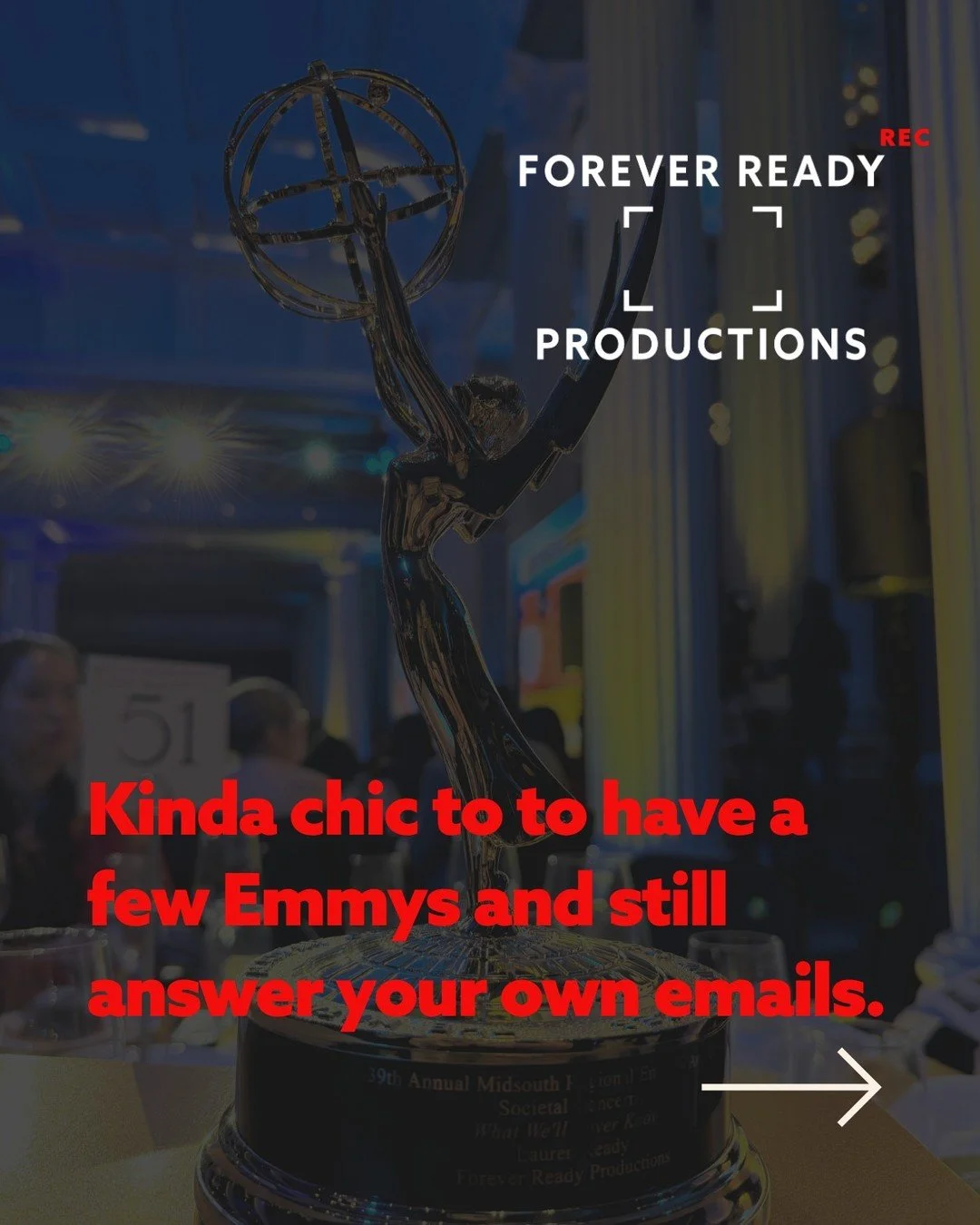 kinda chic to have an Emmy sitting on a shelf and still spend Tuesday morning answering client emails.
kinda chic to build a whole company on asking better questions.
kinda chic to care more about the story than the credit.
that's the job. that's the