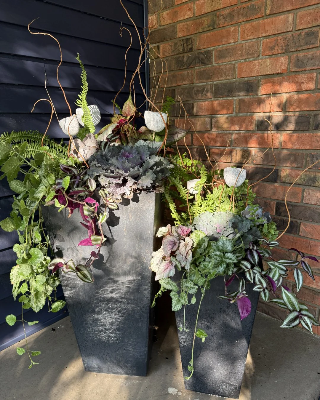 Fall doesn’t always look like flaming oranges and yellows. Fall can also be moody greens and purples with a few funky accents thrown in.
Looking to bring some fall flair to your home? Give us a call today.
#fallporchpots #quadcitiesporchpots