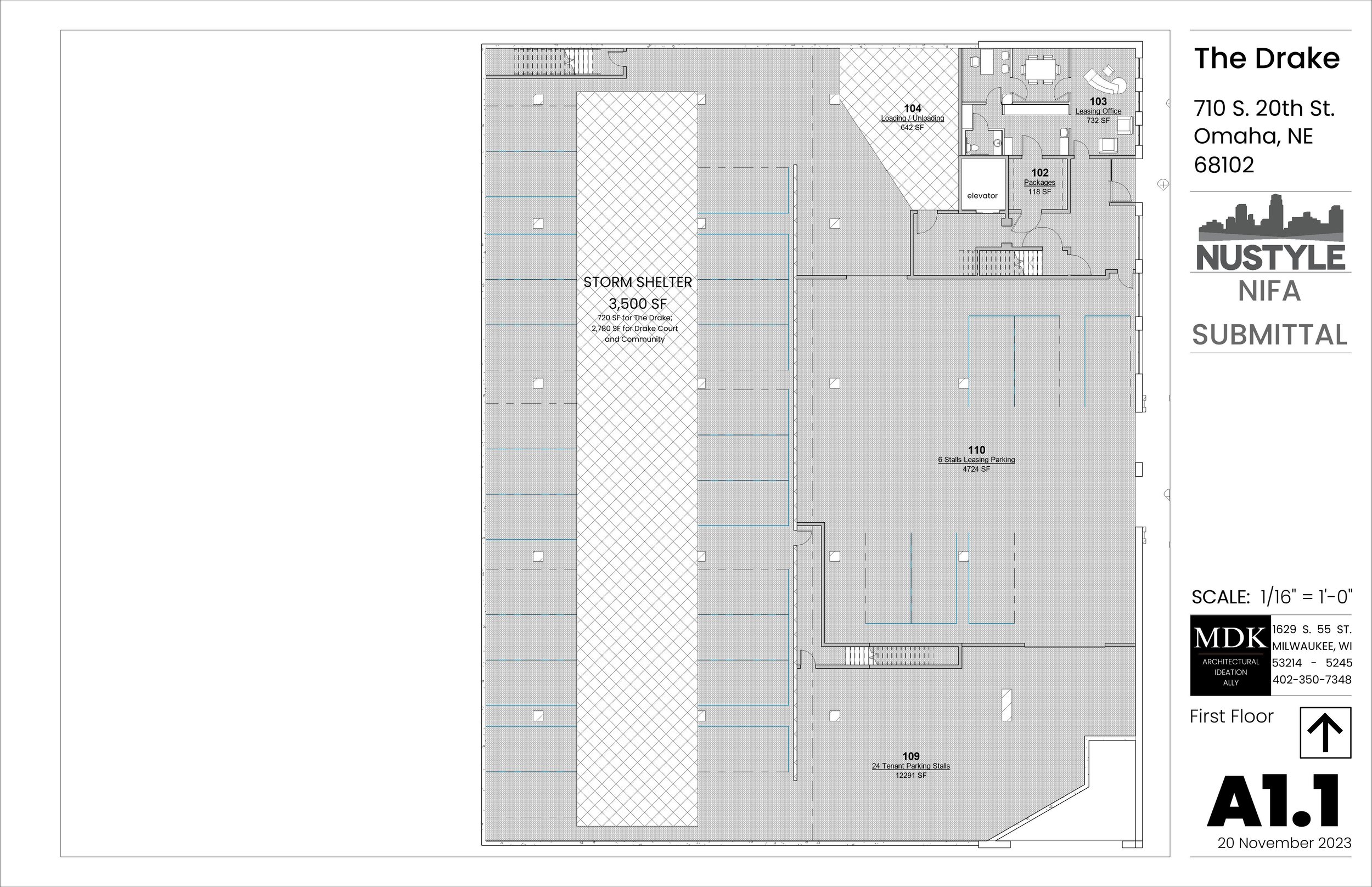 Drake Addition Model-LIHTC - Sheet - A1-1 - First Floor.jpg