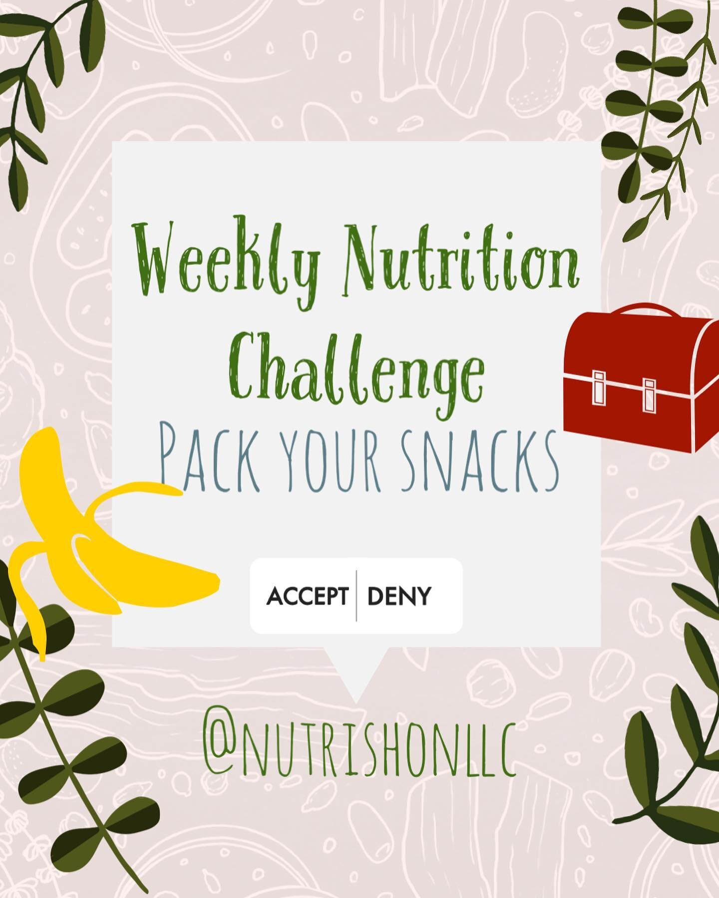 &ldquo;❤️&rdquo; this post to accept the challenge!

Add more energy and nutrients to your day by having healthy snacks between meals. 

When it comes to picking snacks, try pairing a protein and source of dietary fiber for extra energy and fullness 