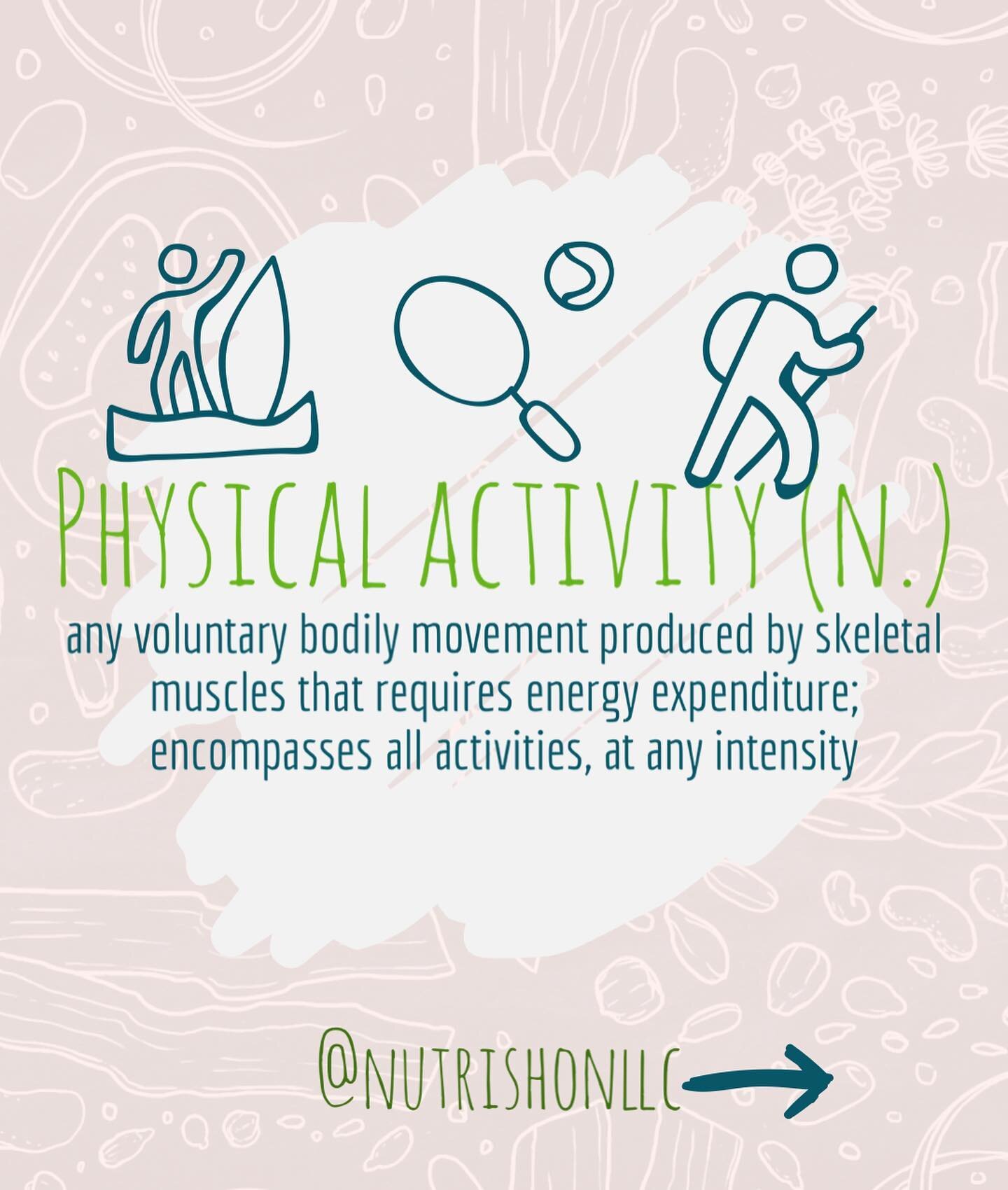 &hellip;in other words, both exercise and incidental activity are a part of physical activity. 

The only thing that makes exercise and working out different is they are physical activity with intention and structure.

The upside of that means that e