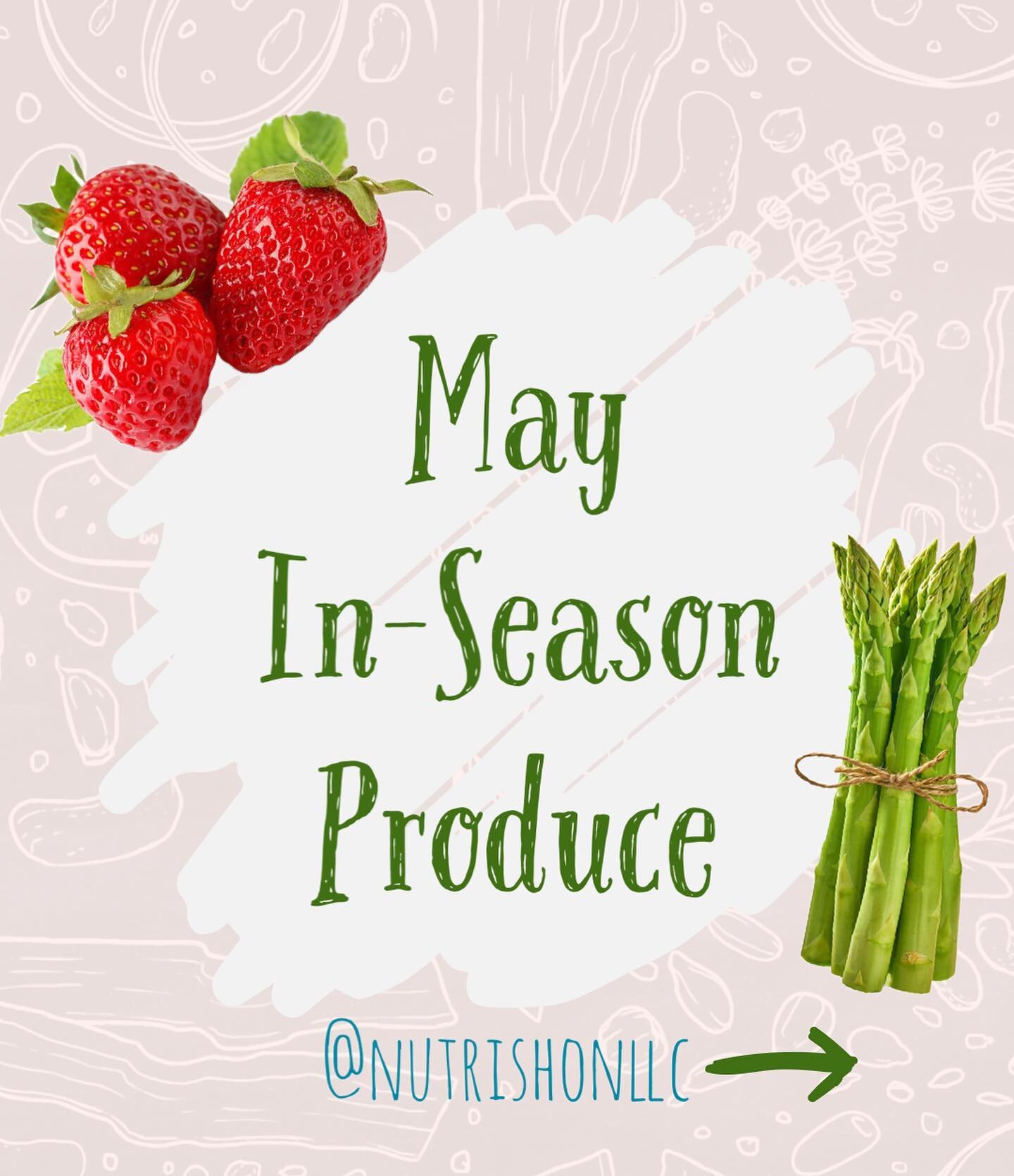 April showers bring May flowers&hellip;and produce!
May has a wide variety of fruits and vegetables to offer. 

This is the season for pastas Primavera and rhubarb pies! 

Get out there and give this fresh variety of crops a try!
-

For personalized 
