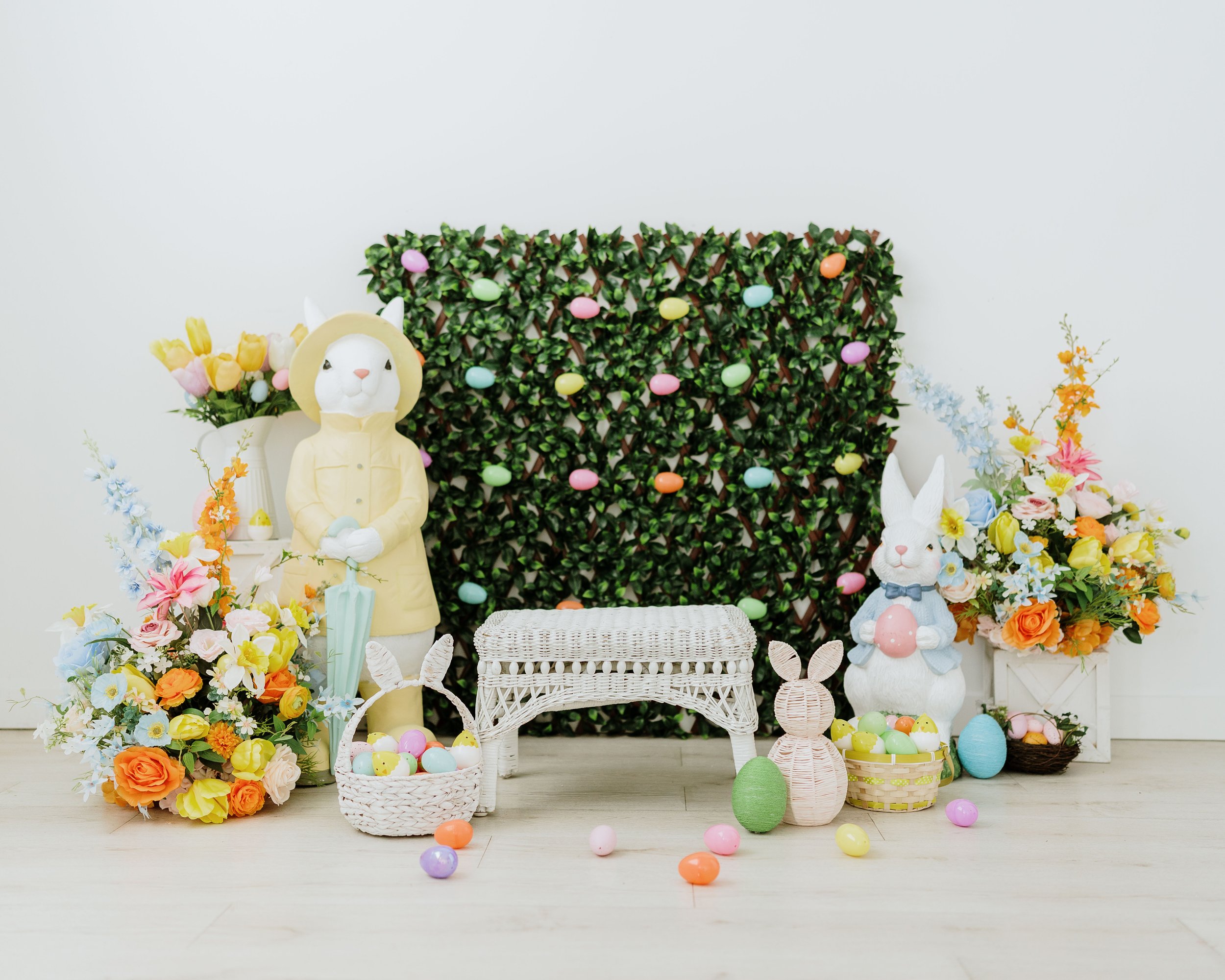 Easter setup available Feb 21 – April 7. Located beside the small window.