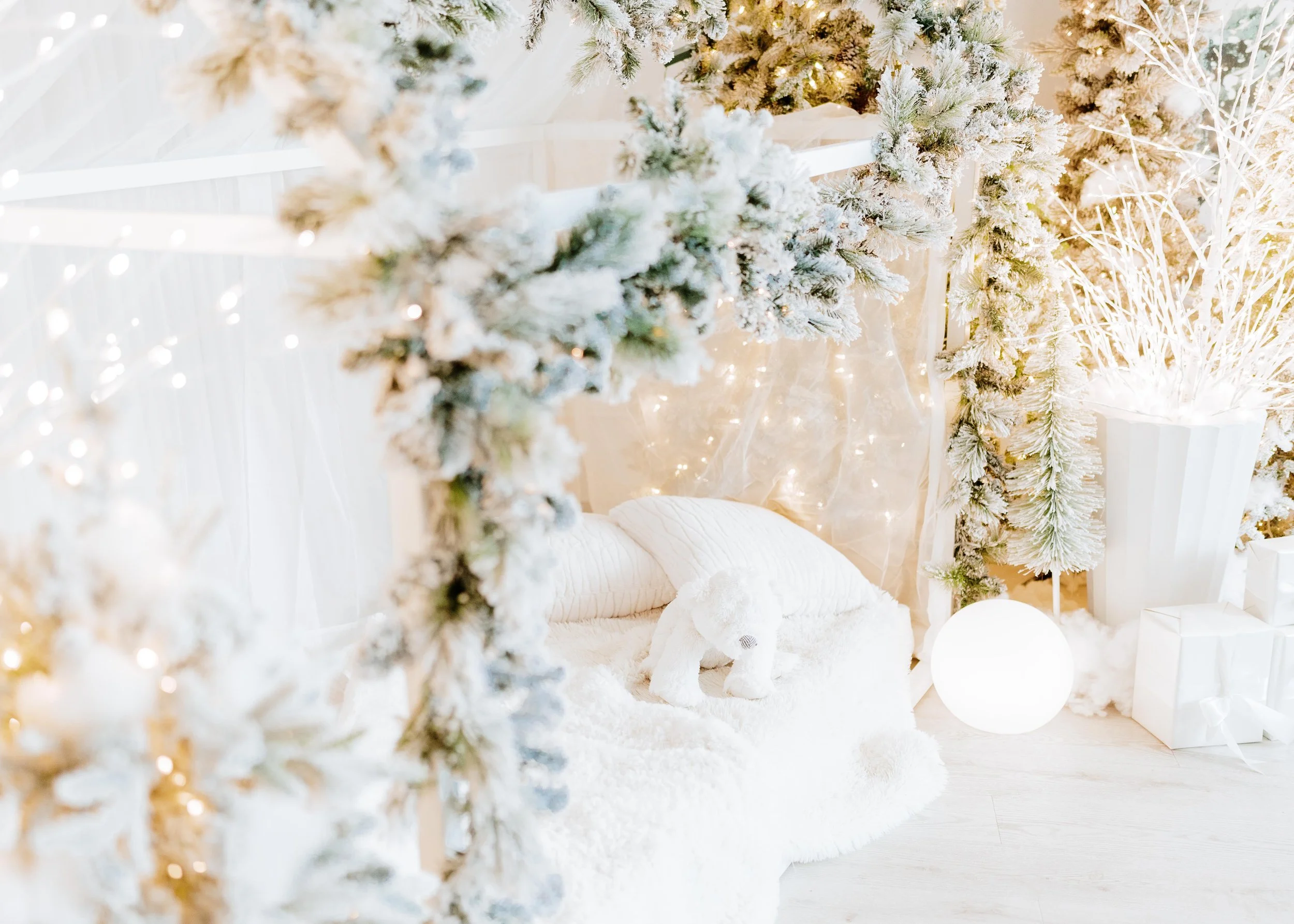 Snowfall Dreams - Available Oct 17-Dec 31, located to the left of the French Moulding wall. 
