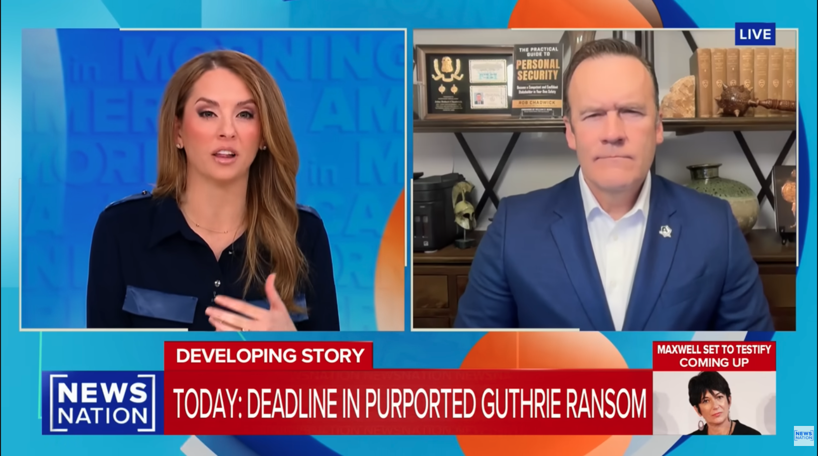 February 2026: Rob on NewsNation's Morning in America Show providing analysis of the Nancy Guthrie Investigation