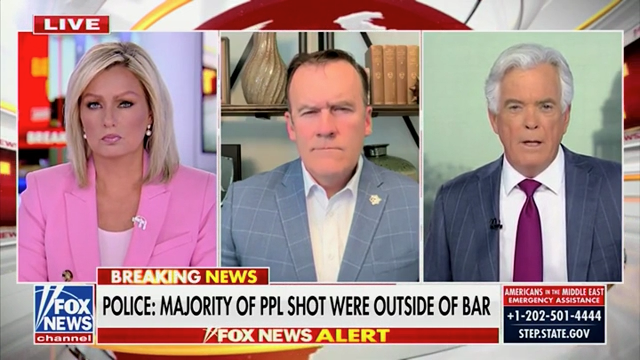 March 2026: Rob on a Fox News Alert with John Roberts and Sandra Smith providing expert analysis on an active shooter incident in Austin, Texas.
