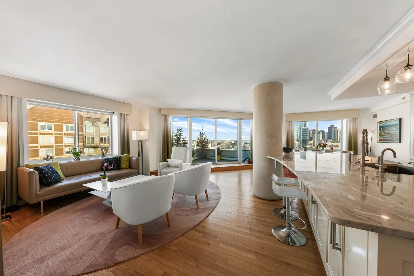 12 Museum way 
Unit 2340
East Cambridge 

2 beds 
2 baths 
1,266 sf
$1,498,800

Perched atop Regatta Riverview Residences, this pristine penthouse offers commanding, unobstructed views of the Boston skyline and the Charles River&mdash;an elevated van