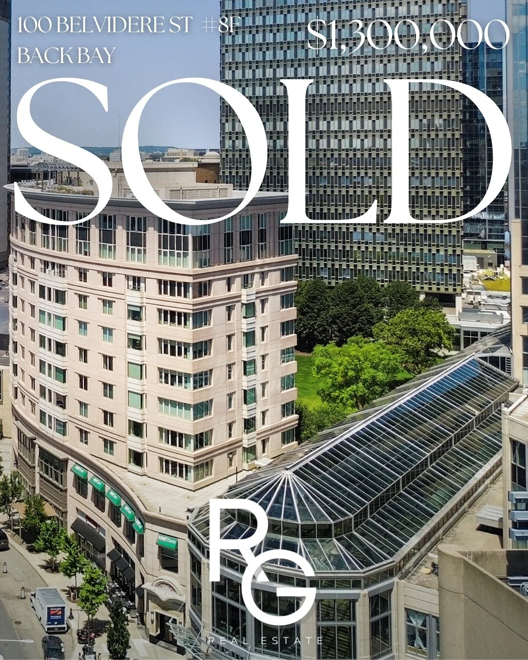 JUST SOLD
100 Belvidere Street Unit 8F | Back Bay 
The Belvedere Residences
$1,300,000

Congratulations to my amazing sellers on the successful sale of their 1-bedroom, 1-bath, 837 SF residence at The Belvedere Residences, closing at $1,300,000 (1,55
