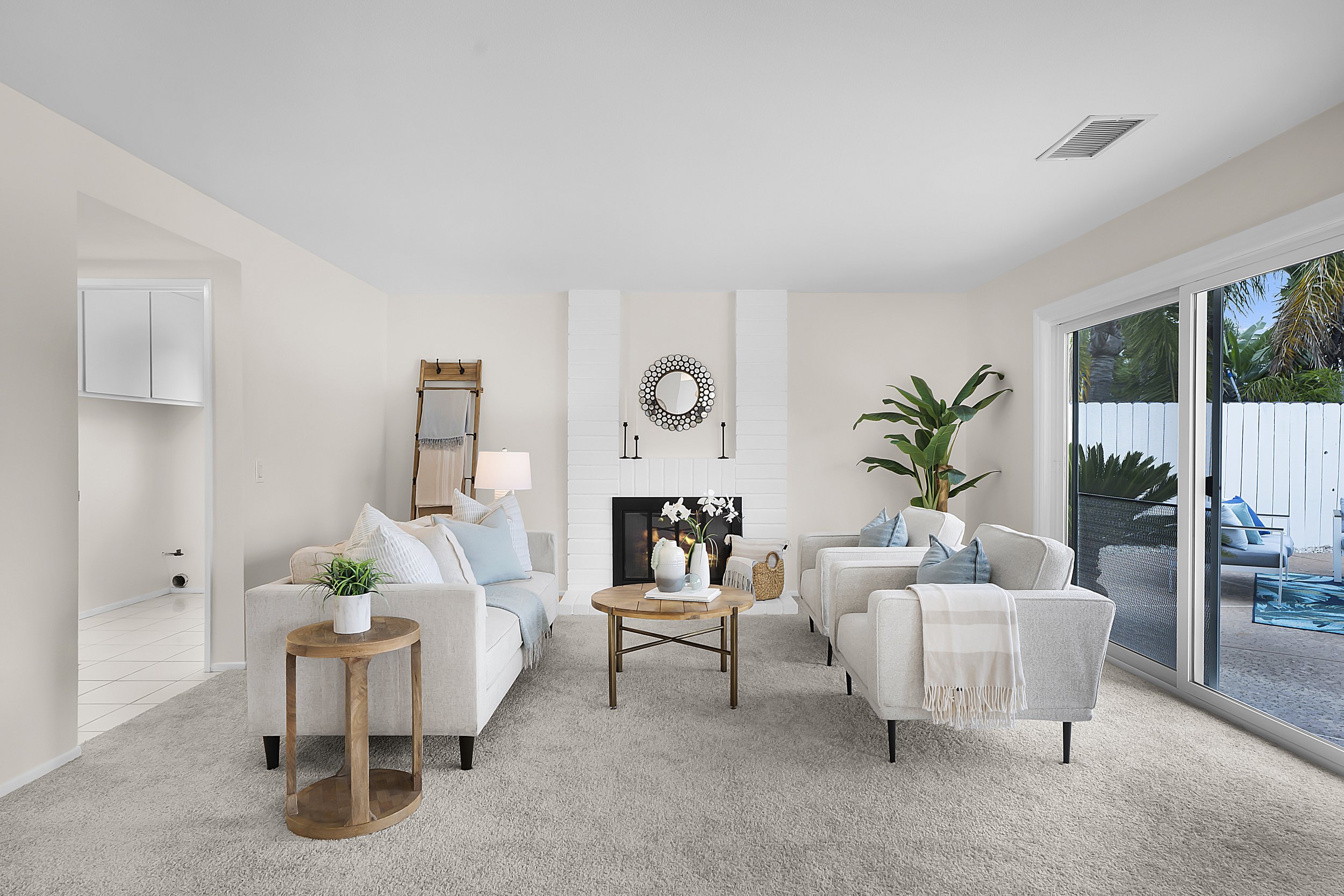 2071 Monaco St - iiving room with fire place view