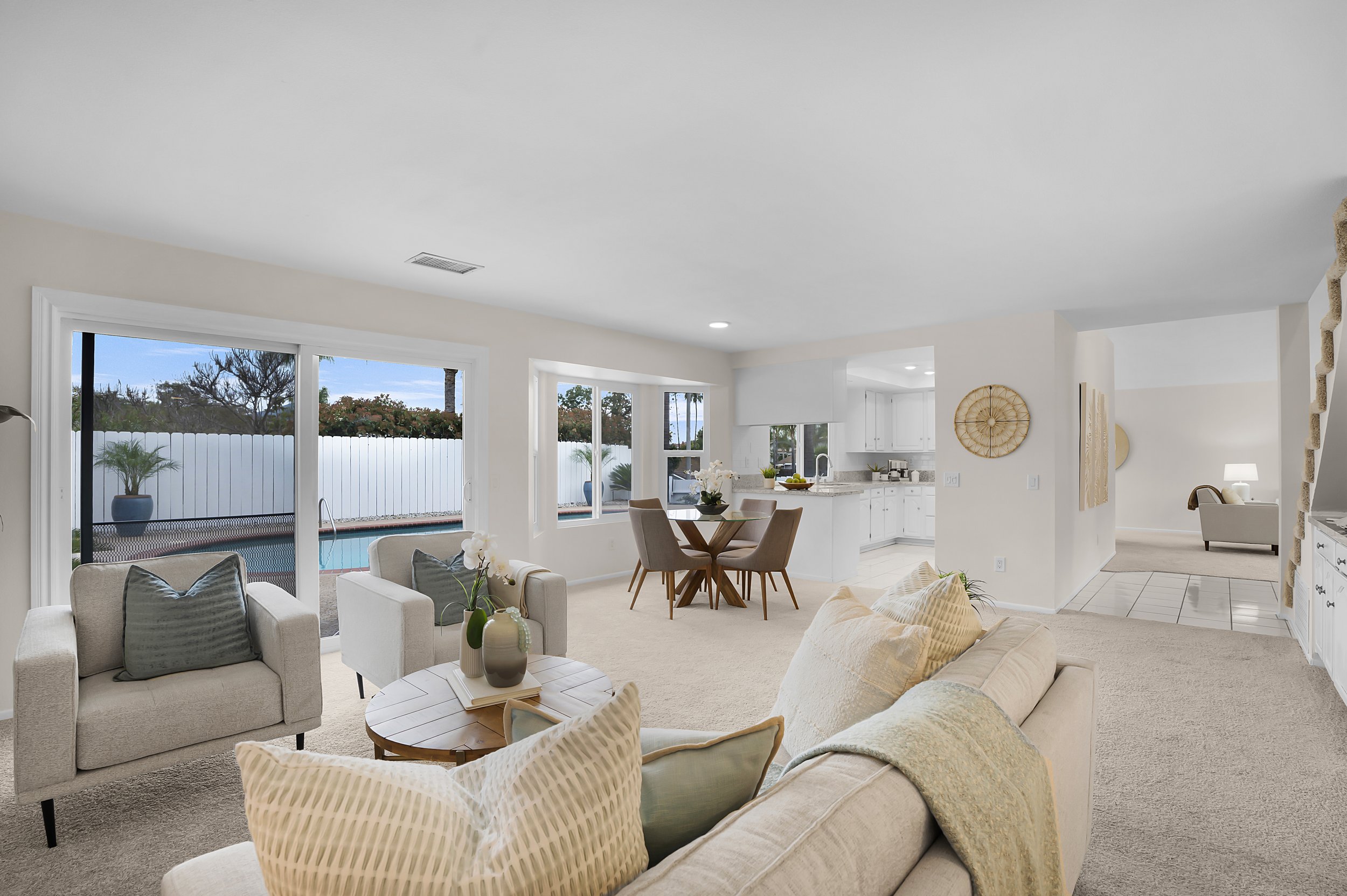 2071 Monaco St - living room with view of backyard