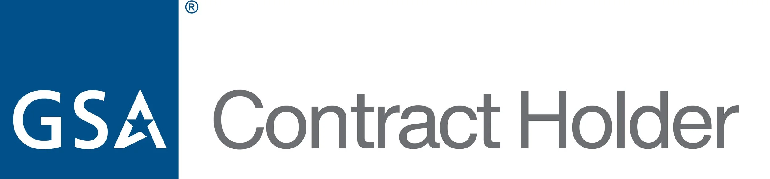 GSA Contract Holder logo with blue rectangle and text