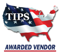 USA map with American flag design labeled "TIPS Awarded Vendor"