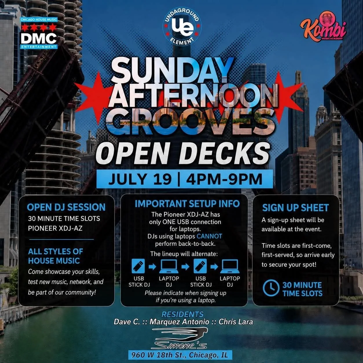 SUNDAY AFTERNOON GROOVES (OPEN DECKS)