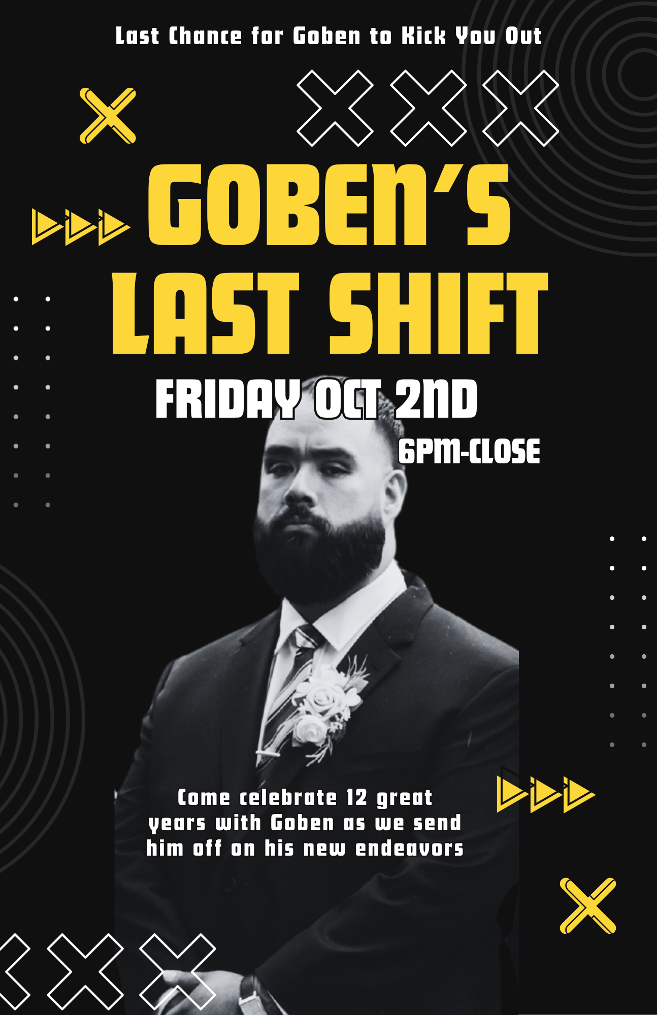 GOBEN’S LAST SHIFT ❤️