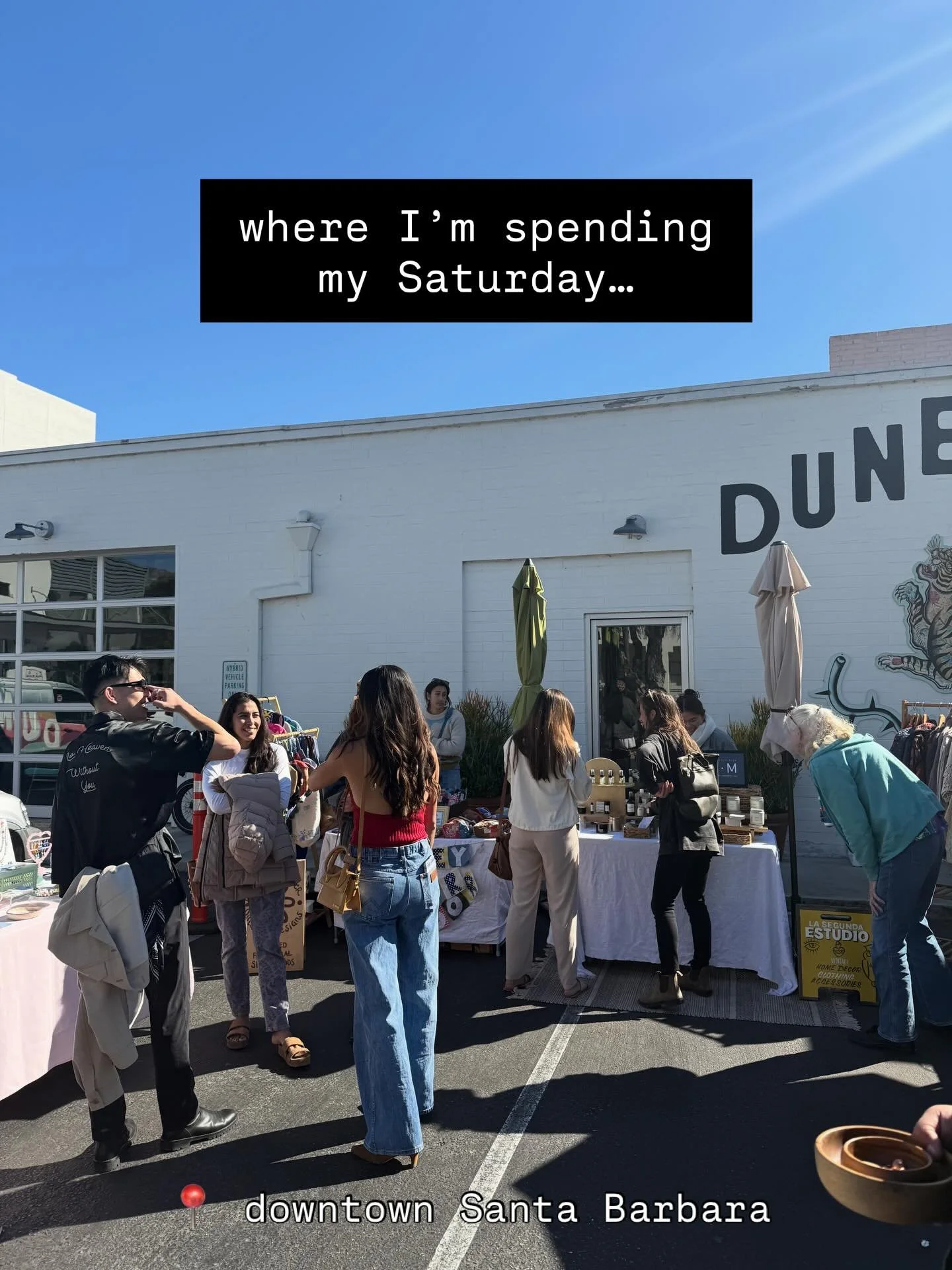 In case you want to join me &amp; my friends this Saturday 🤎we&rsquo;ll be @dunecoffee, sipping lattes and bringing all the cutest things. a slow morning in downtown Santa Barbara always feels a little magical 💫