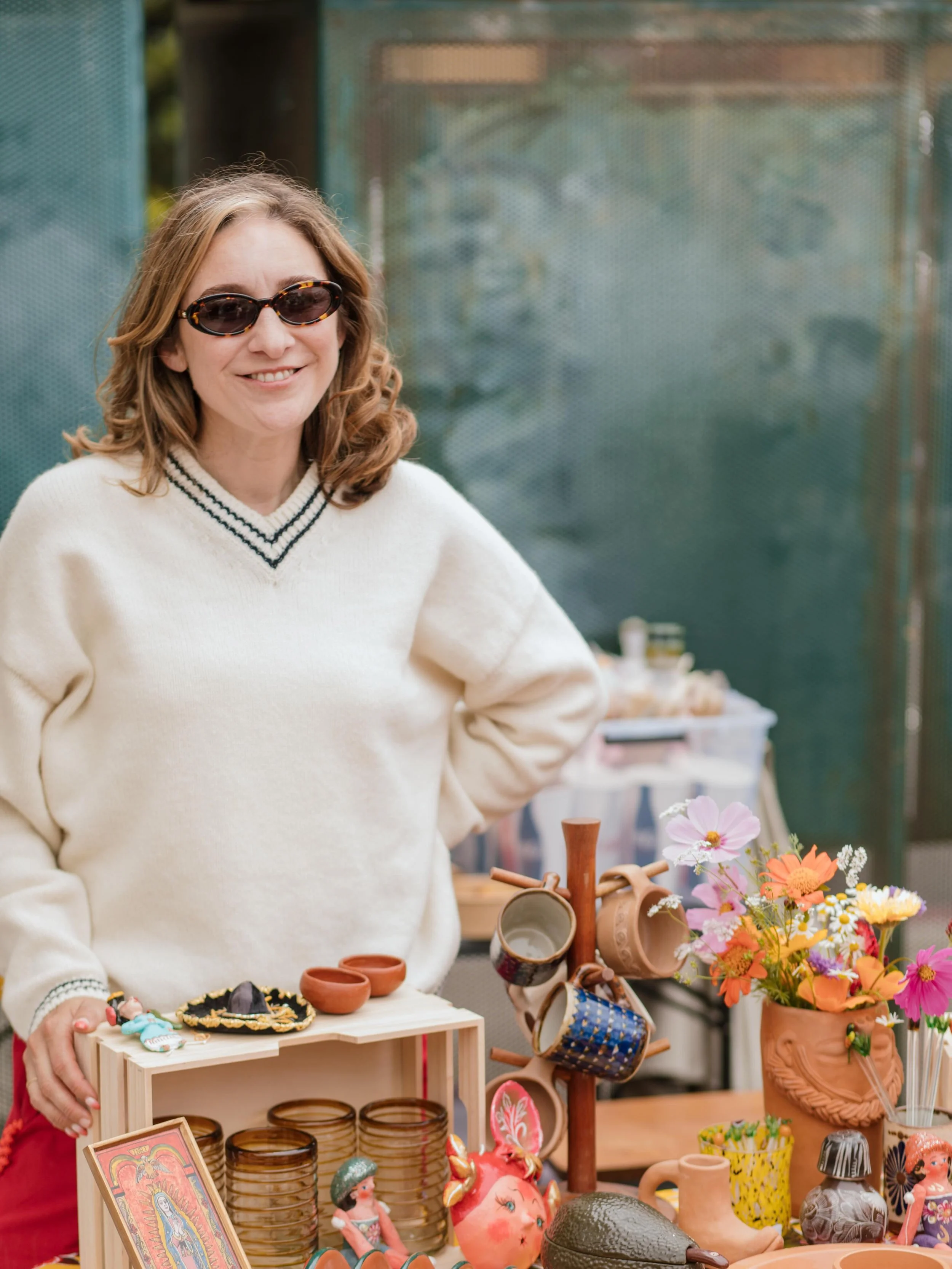 proof i can never shut up when someone asks me about vintage or mexican decor 😭

thank u @whitneyriles, the @findingsmarket team &amp; Brittney @beelowandbaird for these dreamy spring fair photos 🫶🏻 also shoutout to @leahmortega for becoming my cu