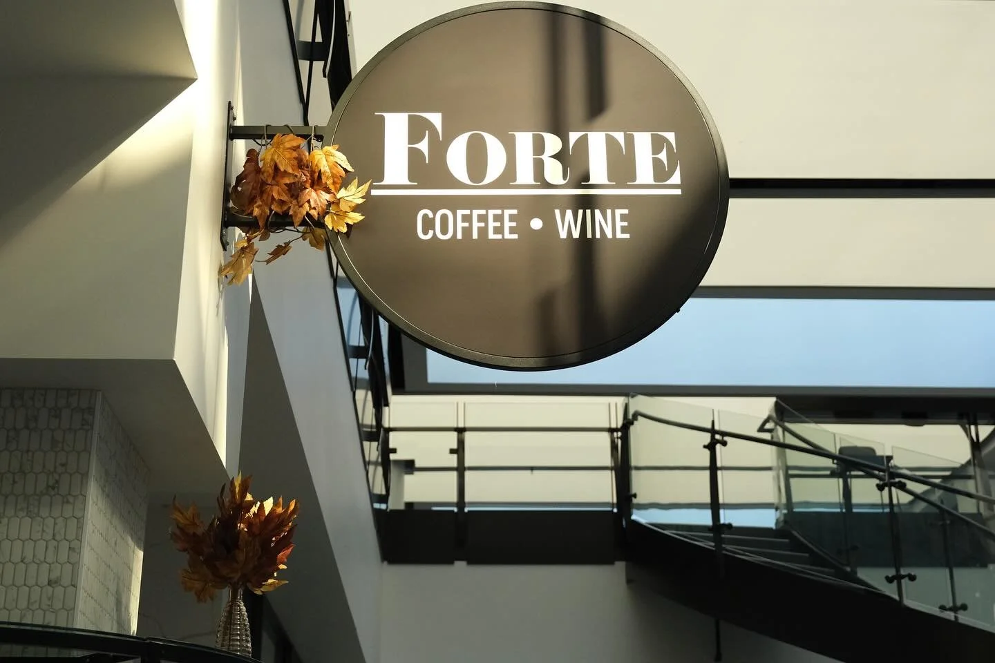 Fall is coming this week and at Forte !!! 🍂 Our coffee + wine bar is officially ready for cozy autumn to start&mdash;and for that quick break, team toasts, or wind down after the workday! 

Come say hi and see what&rsquo;s new downstairs. ☕🍷✨
 #Fal