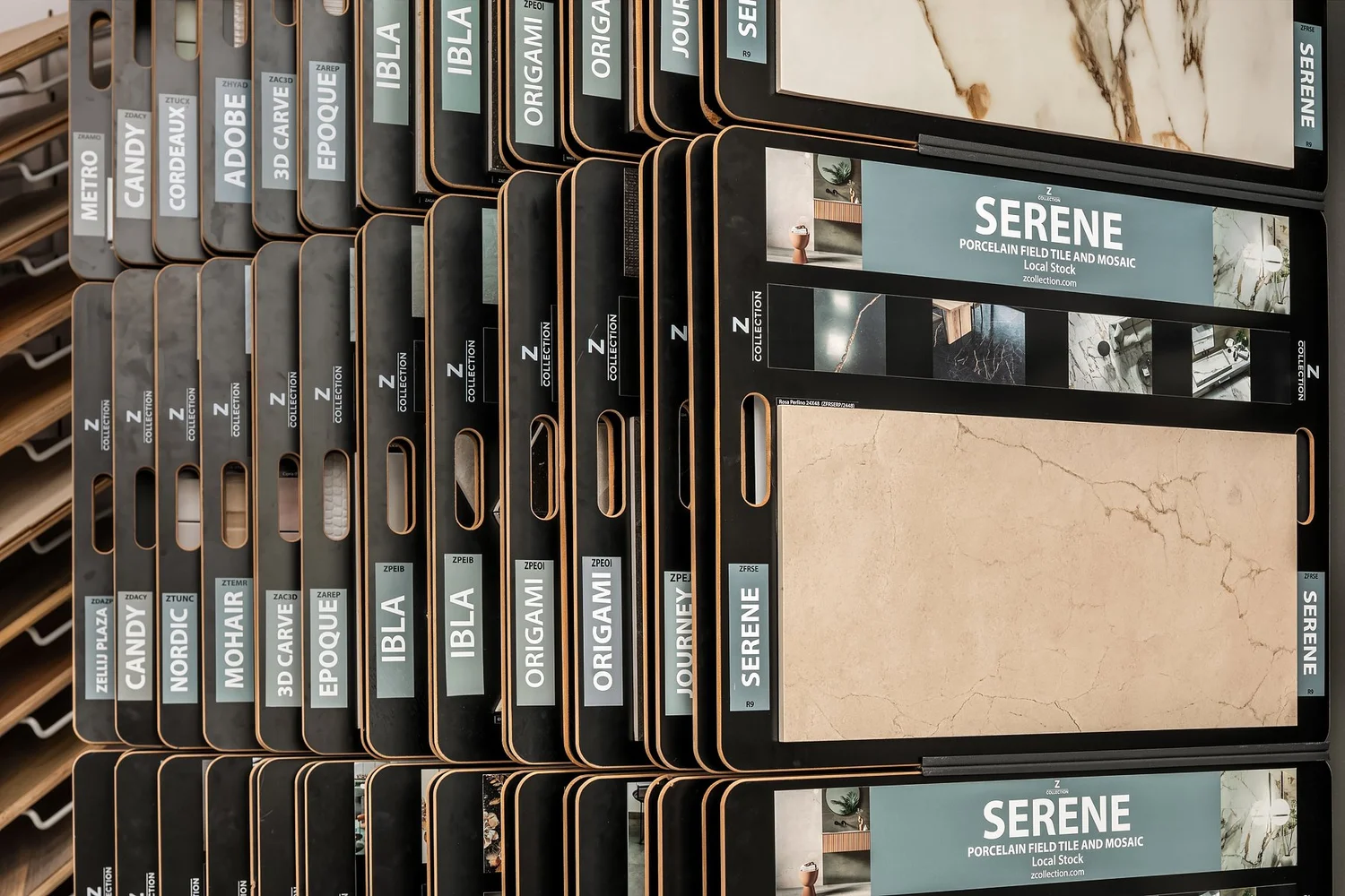 Interior finish displays in the Signature design studio