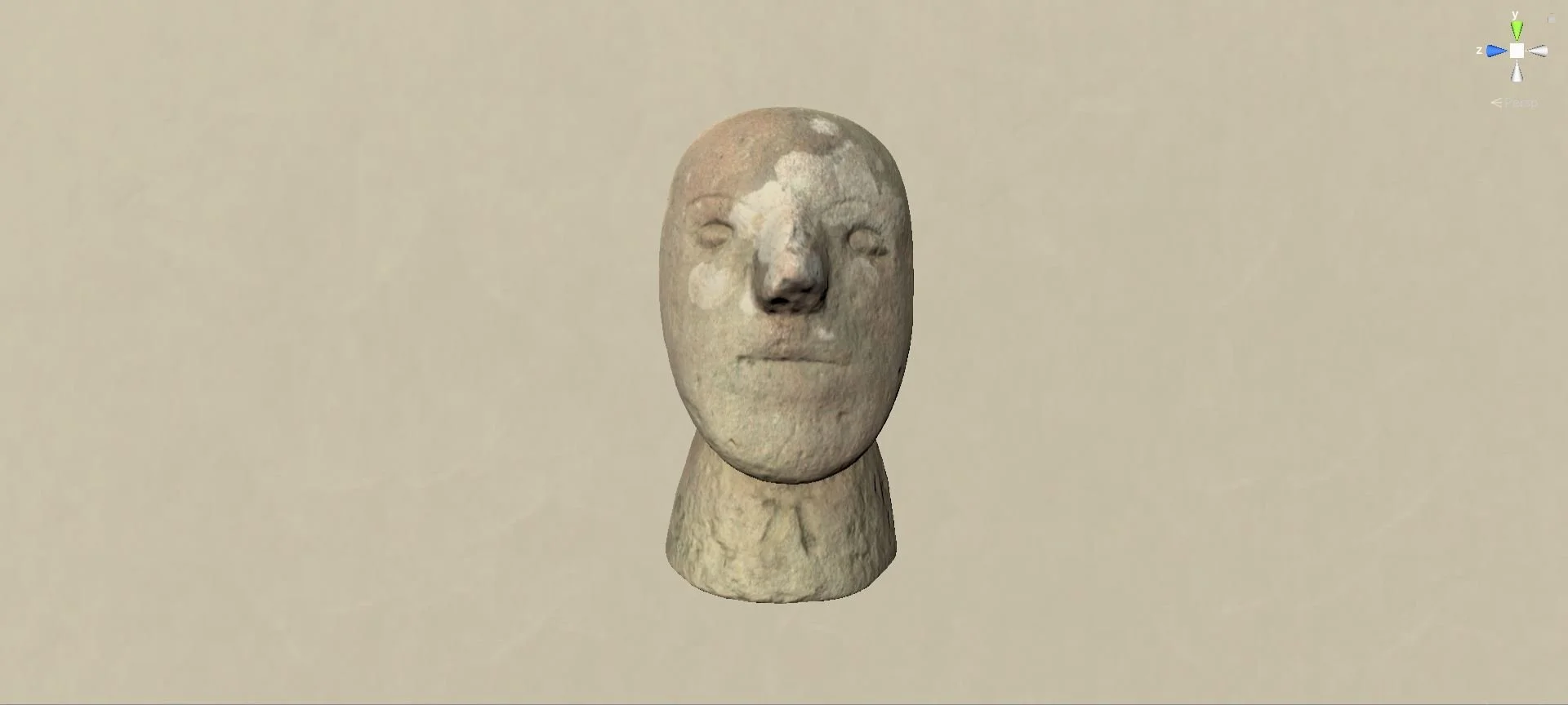 Celtic Stone Head Front 01.JPG