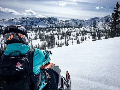 Snowmobiling in Fernie, British Columbia