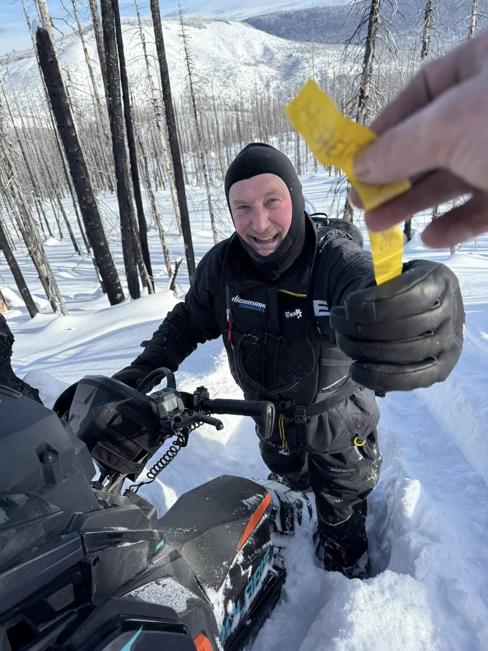 Snowmobiling in the South Cariboo, British Columbia