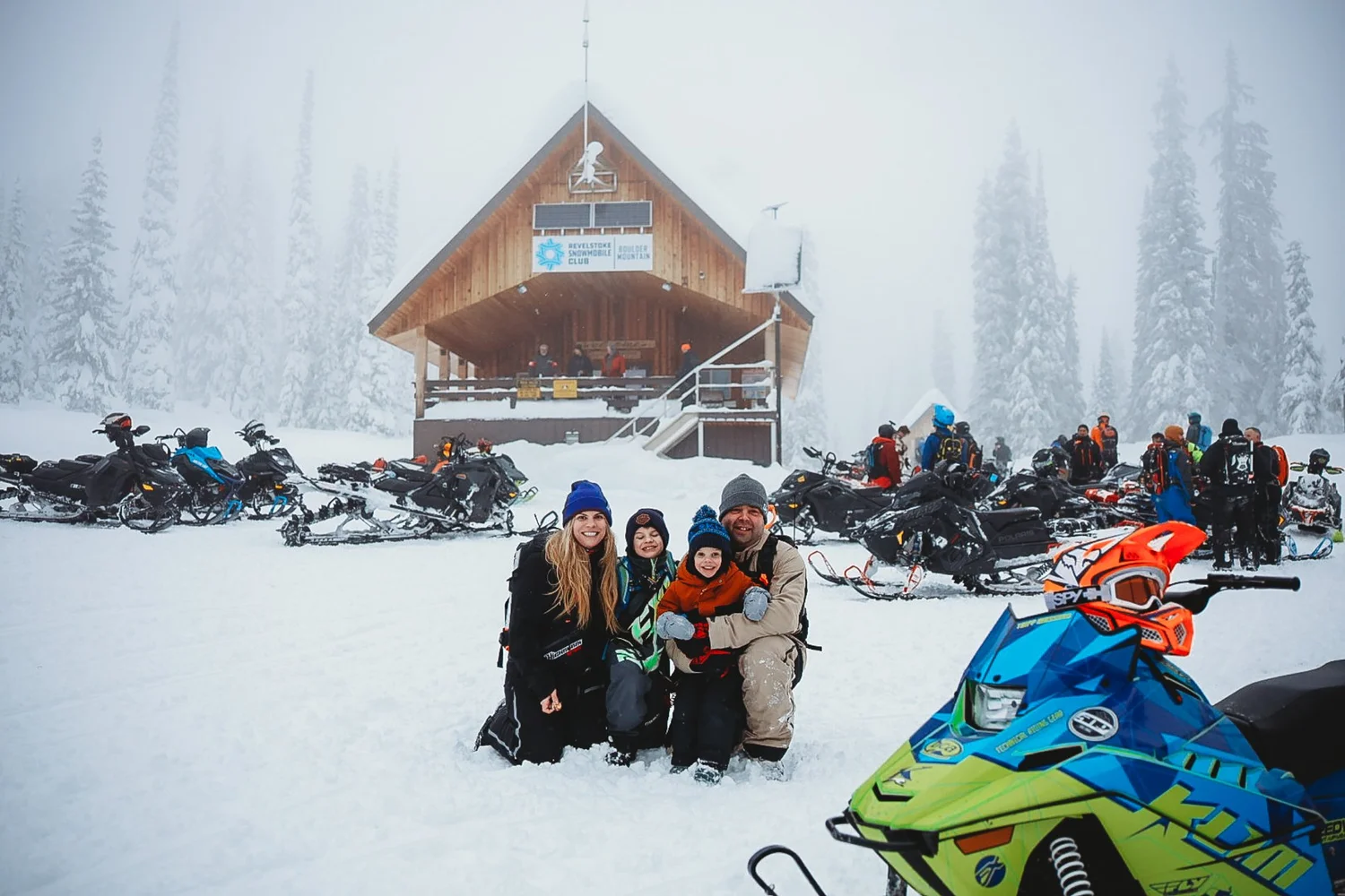 Snowmobiling in Revelstoke, British Columbia