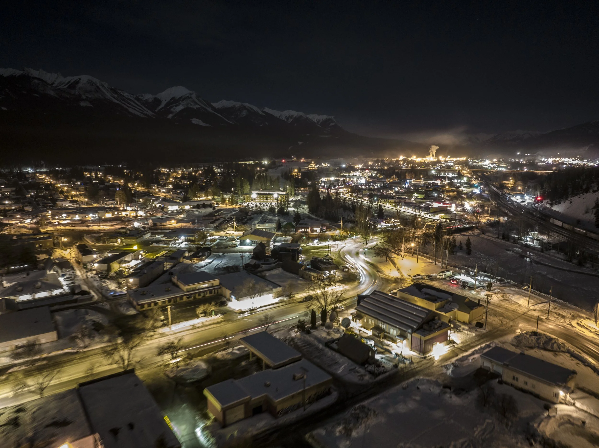 Golden, British Columbia in winter