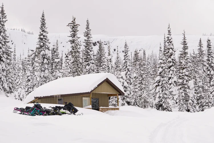 Snowmobiling in Cranbrook, British Columbia