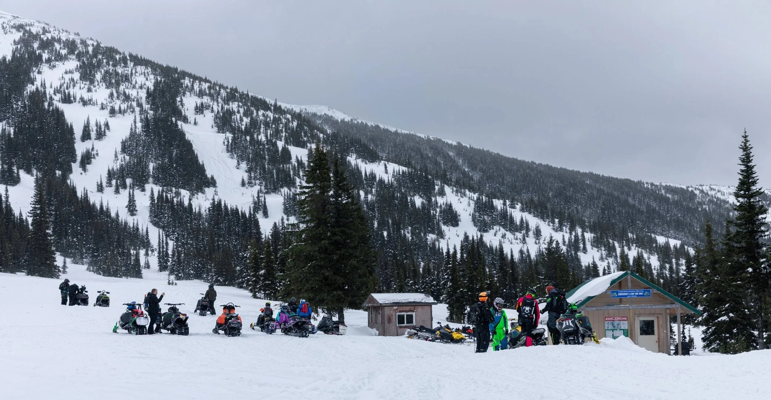 Snowmobiling in Tumbler Ridge, British Columbia