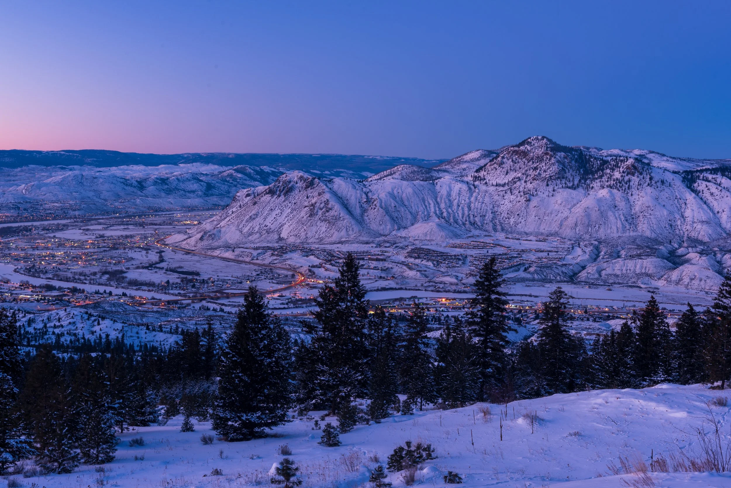 Kamloops, British Columbia in winter